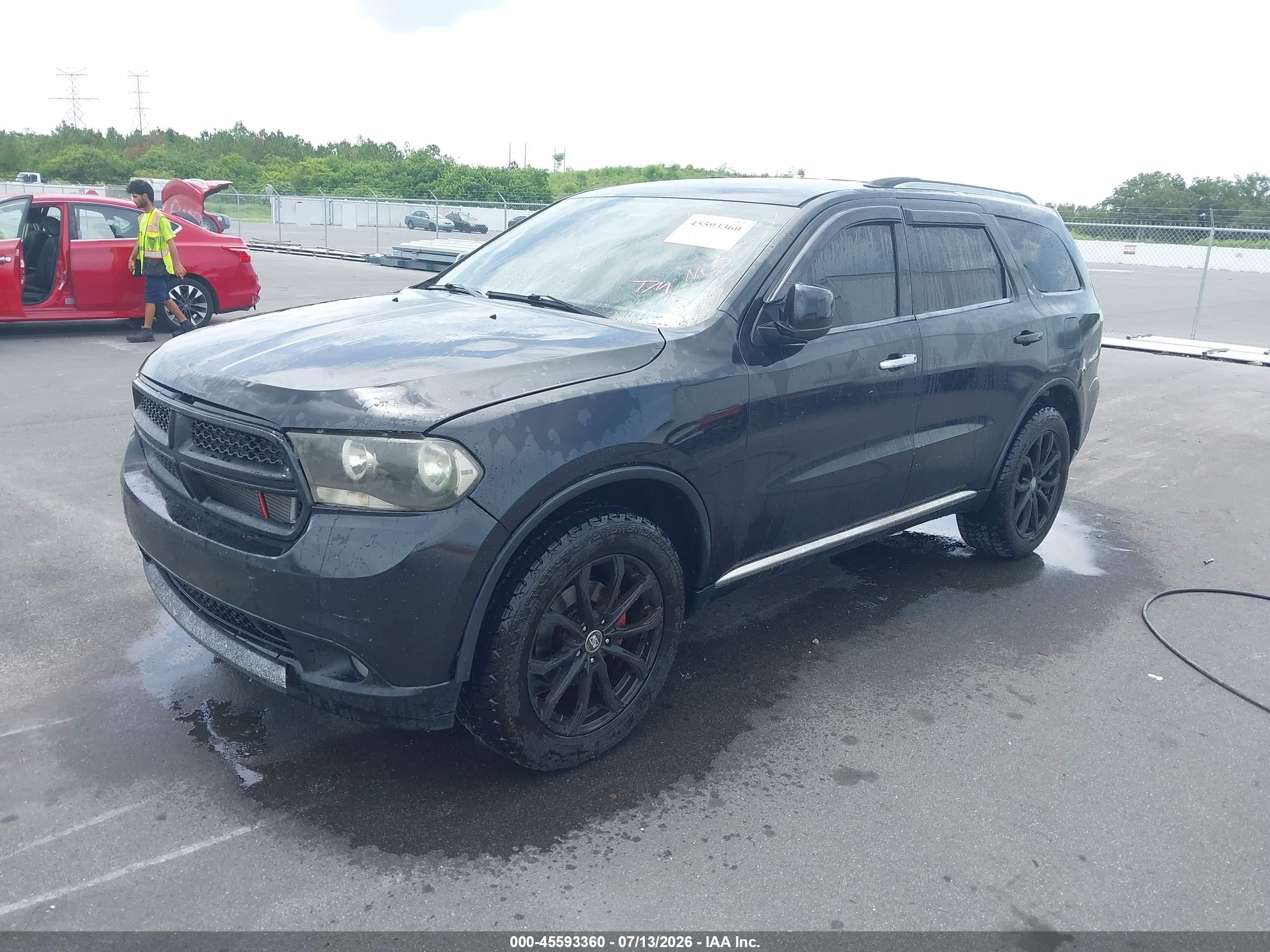 2013 Dodge Durango Crew Black vin: 1C4RDHDG1DC663986