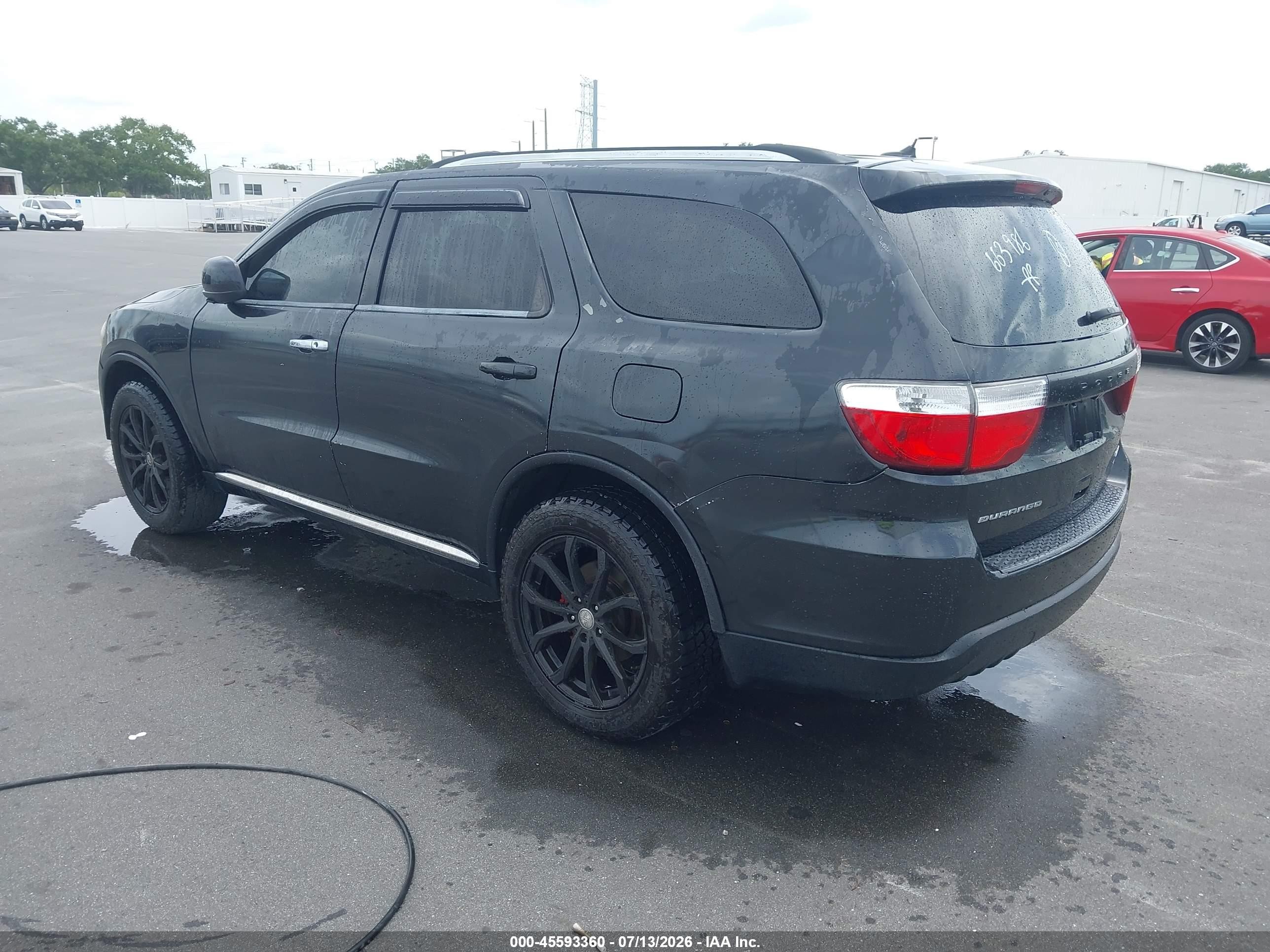 2013 Dodge Durango Crew Black vin: 1C4RDHDG1DC663986