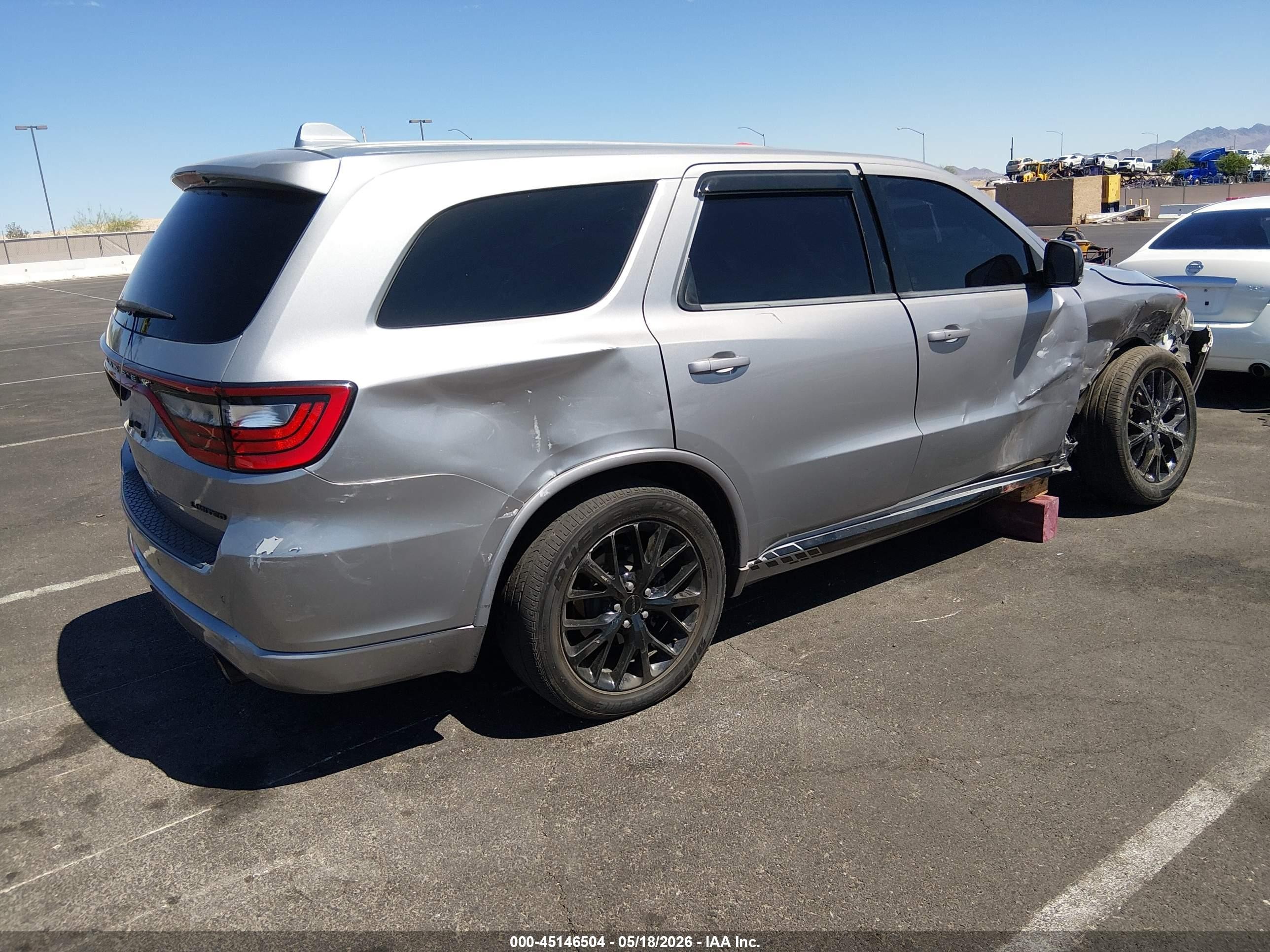 2015 Dodge Durango Limited Серый vin: 1C4RDHDG1FC789123