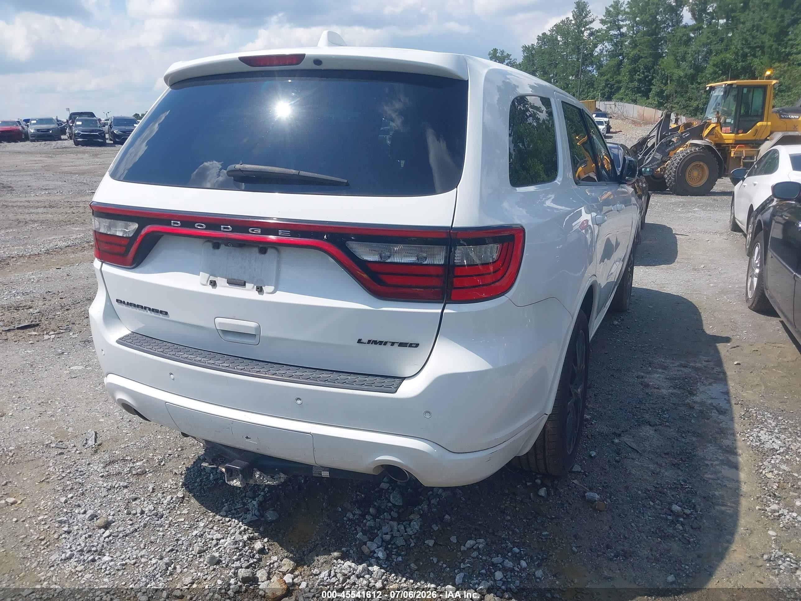 2015 Dodge Durango Limited White vin: 1C4RDHDG1FC904478