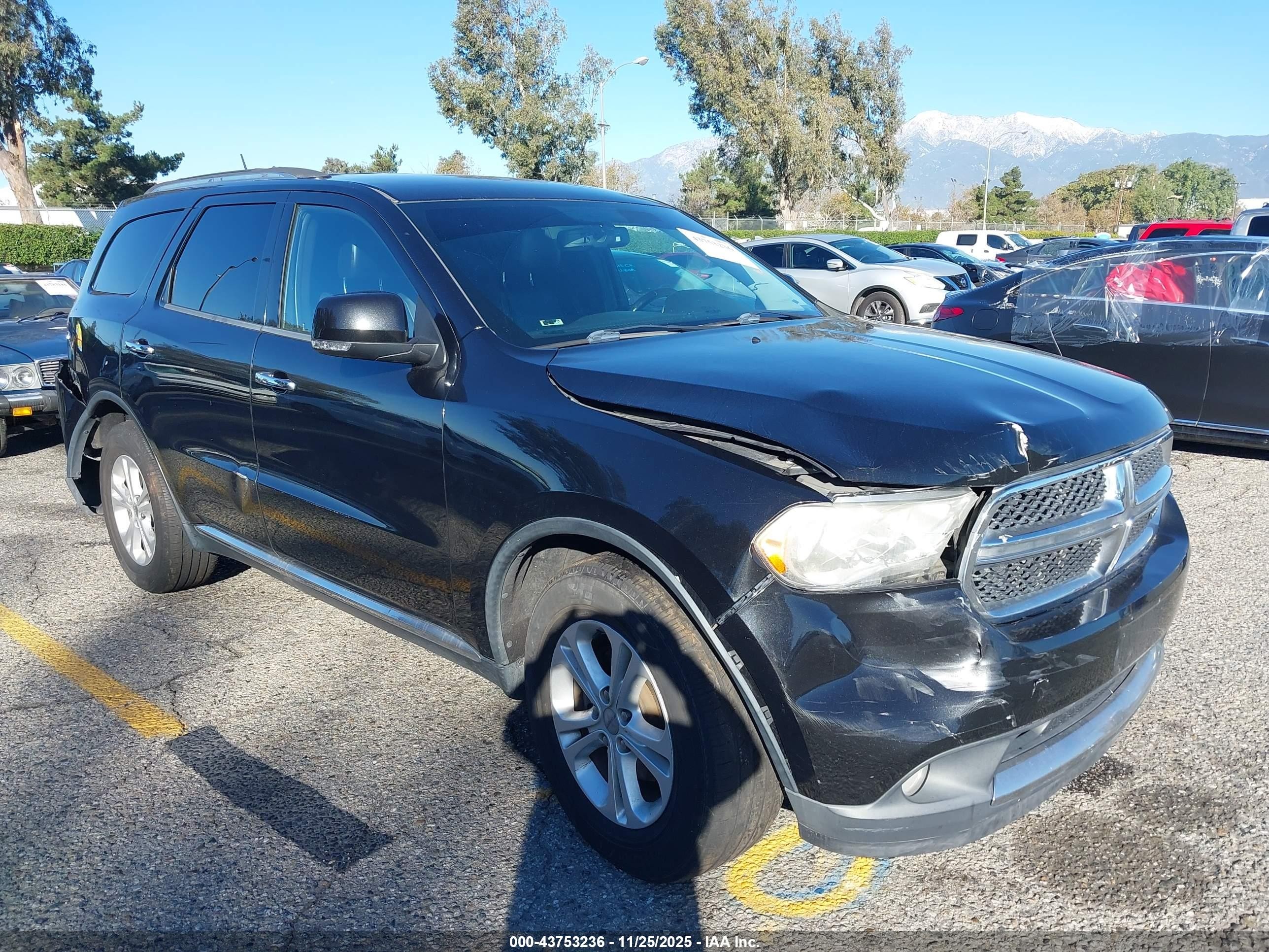 2013 Dodge Durango Crew Black vin: 1C4RDHDG2DC664290
