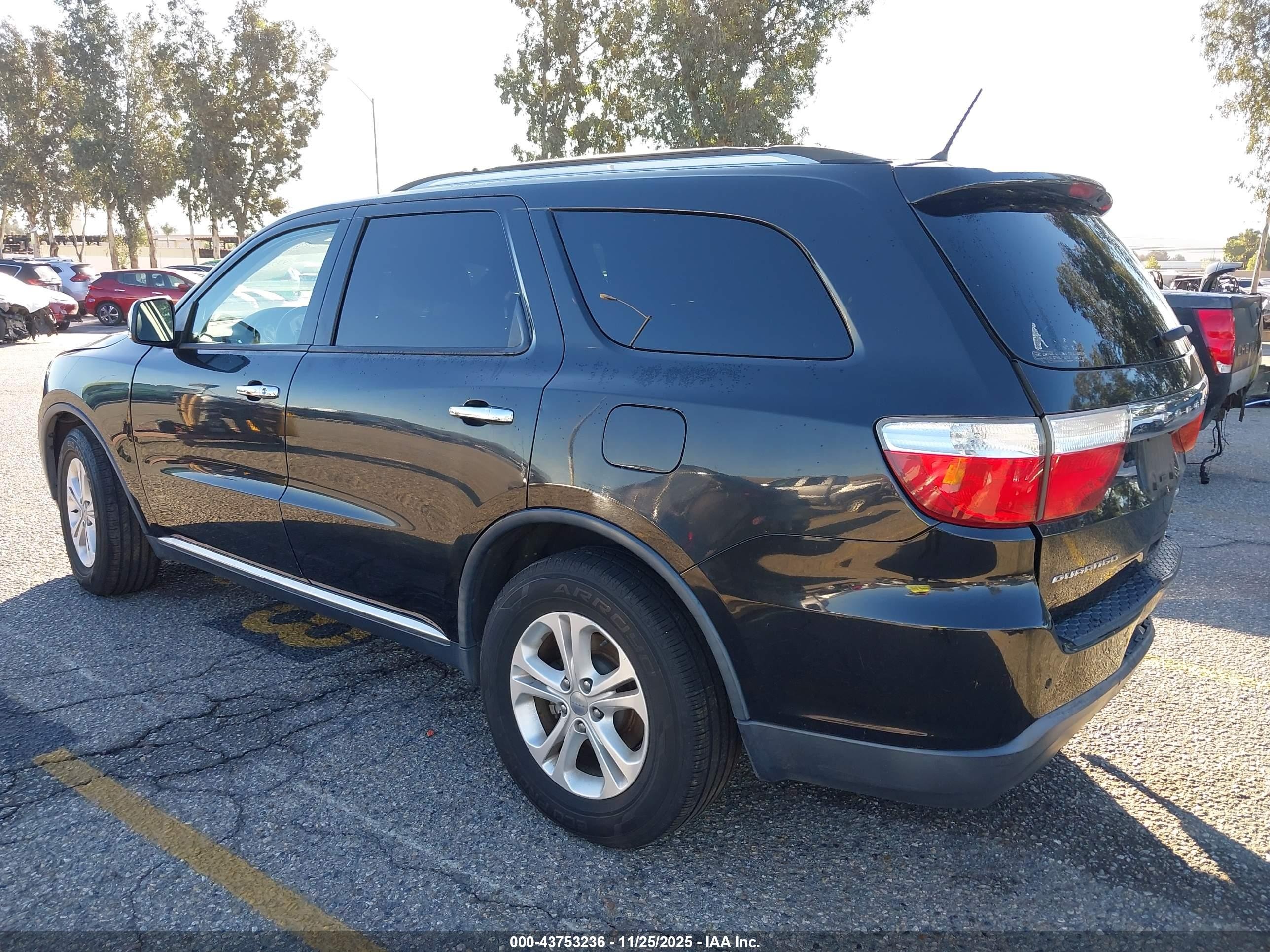 2013 Dodge Durango Crew Black vin: 1C4RDHDG2DC664290