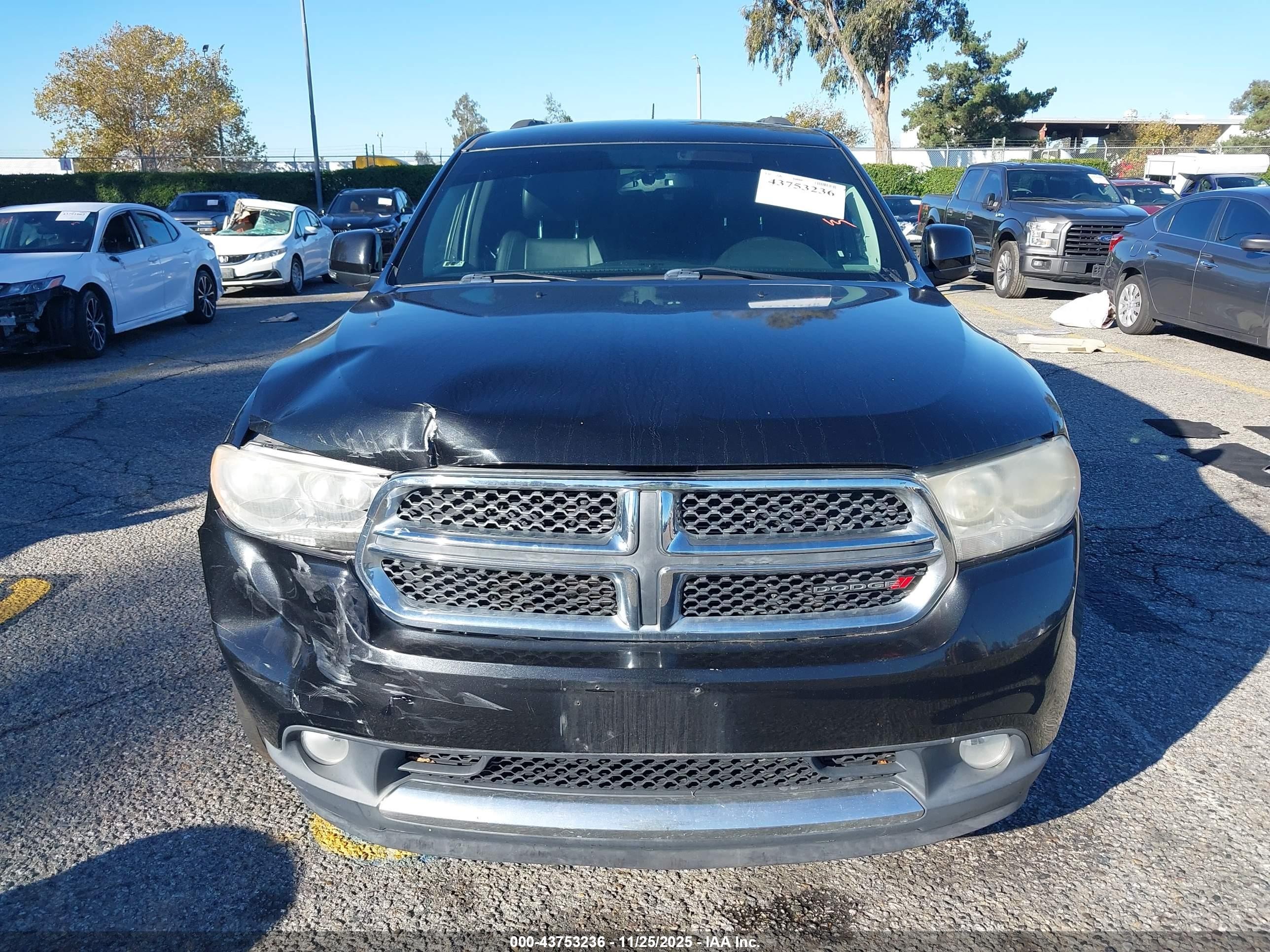 2013 Dodge Durango Crew Black vin: 1C4RDHDG2DC664290