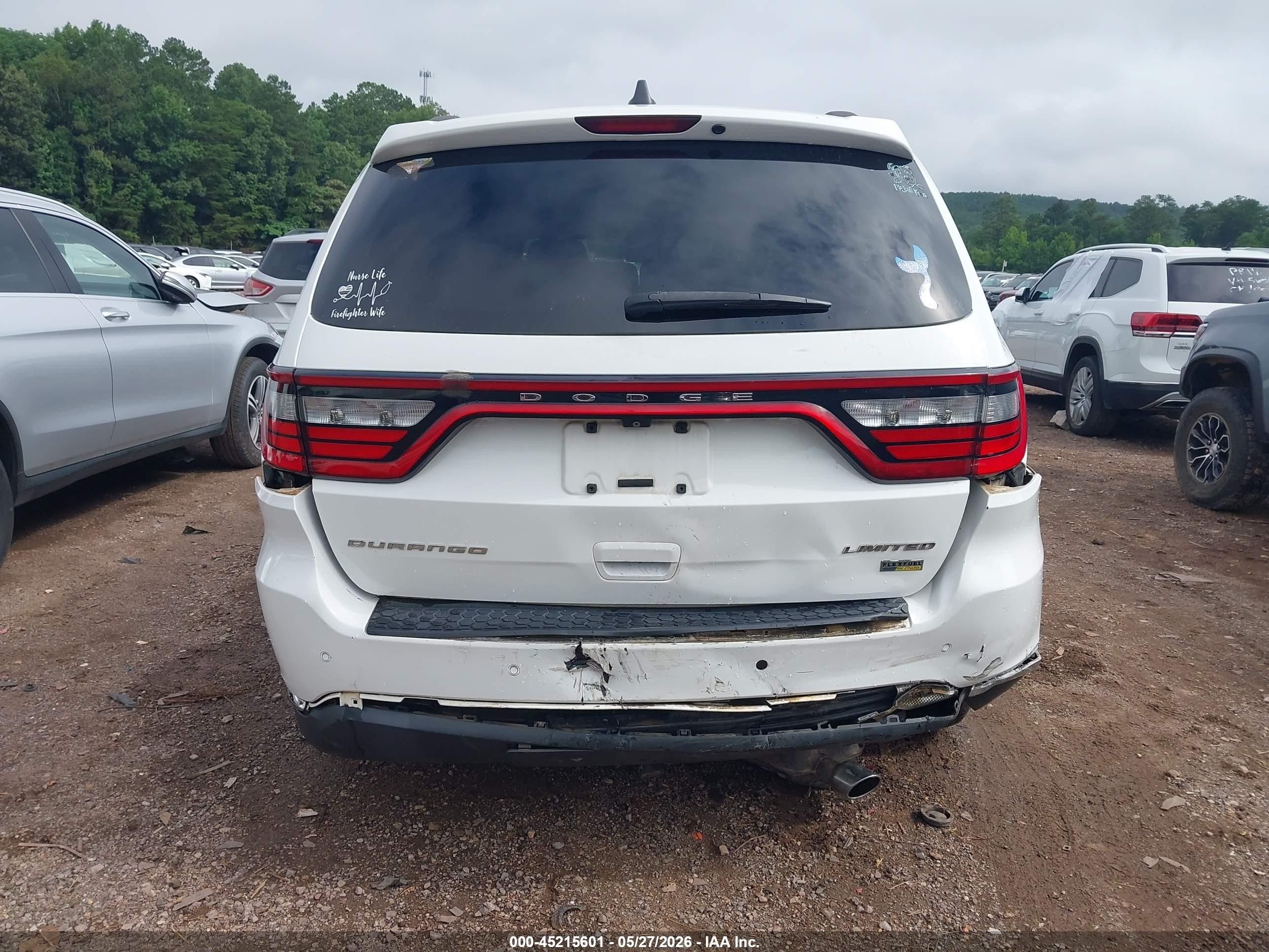 2014 Dodge Durango Limited White vin: 1C4RDHDG2EC979477