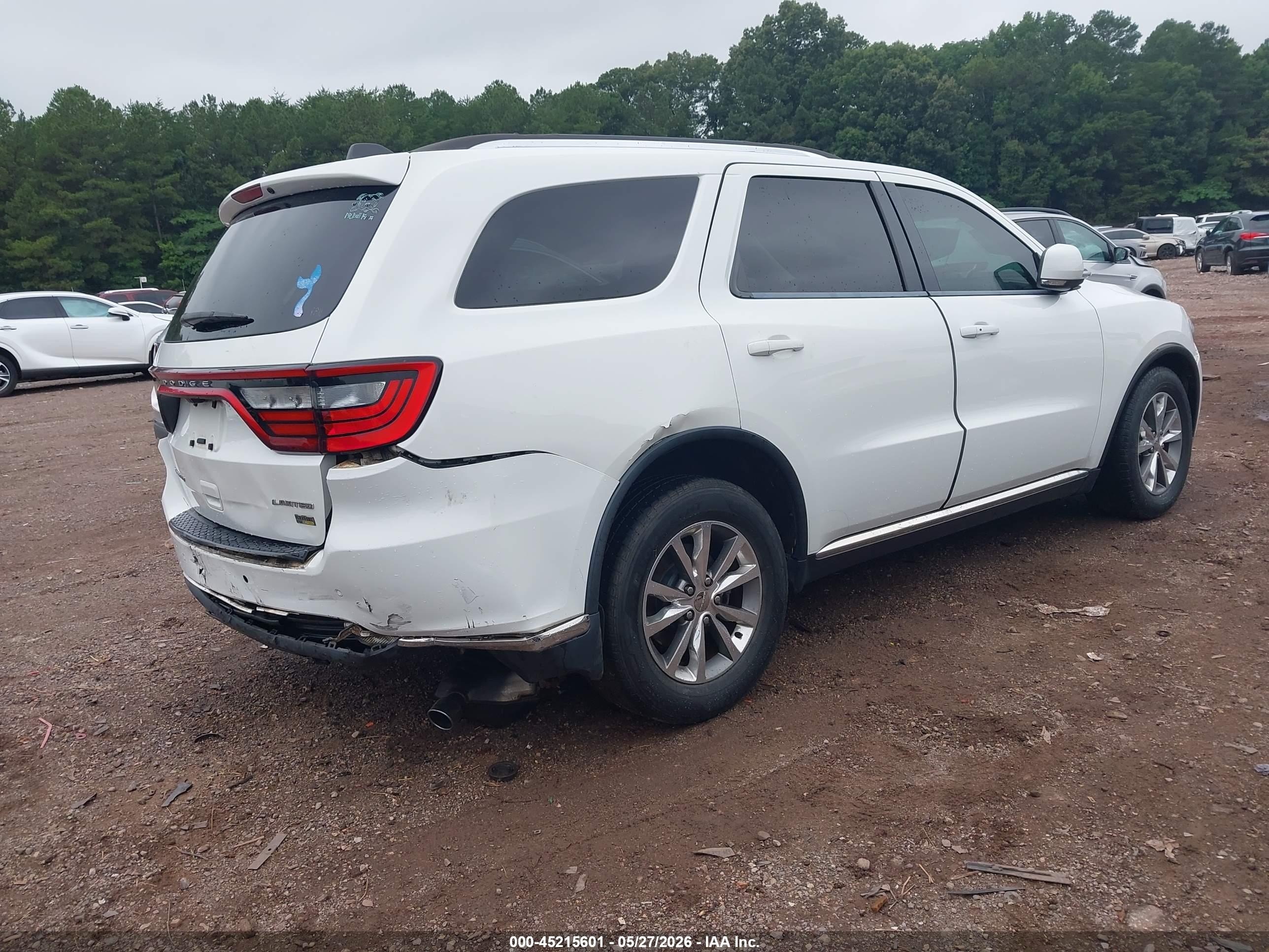 2014 Dodge Durango Limited White vin: 1C4RDHDG2EC979477