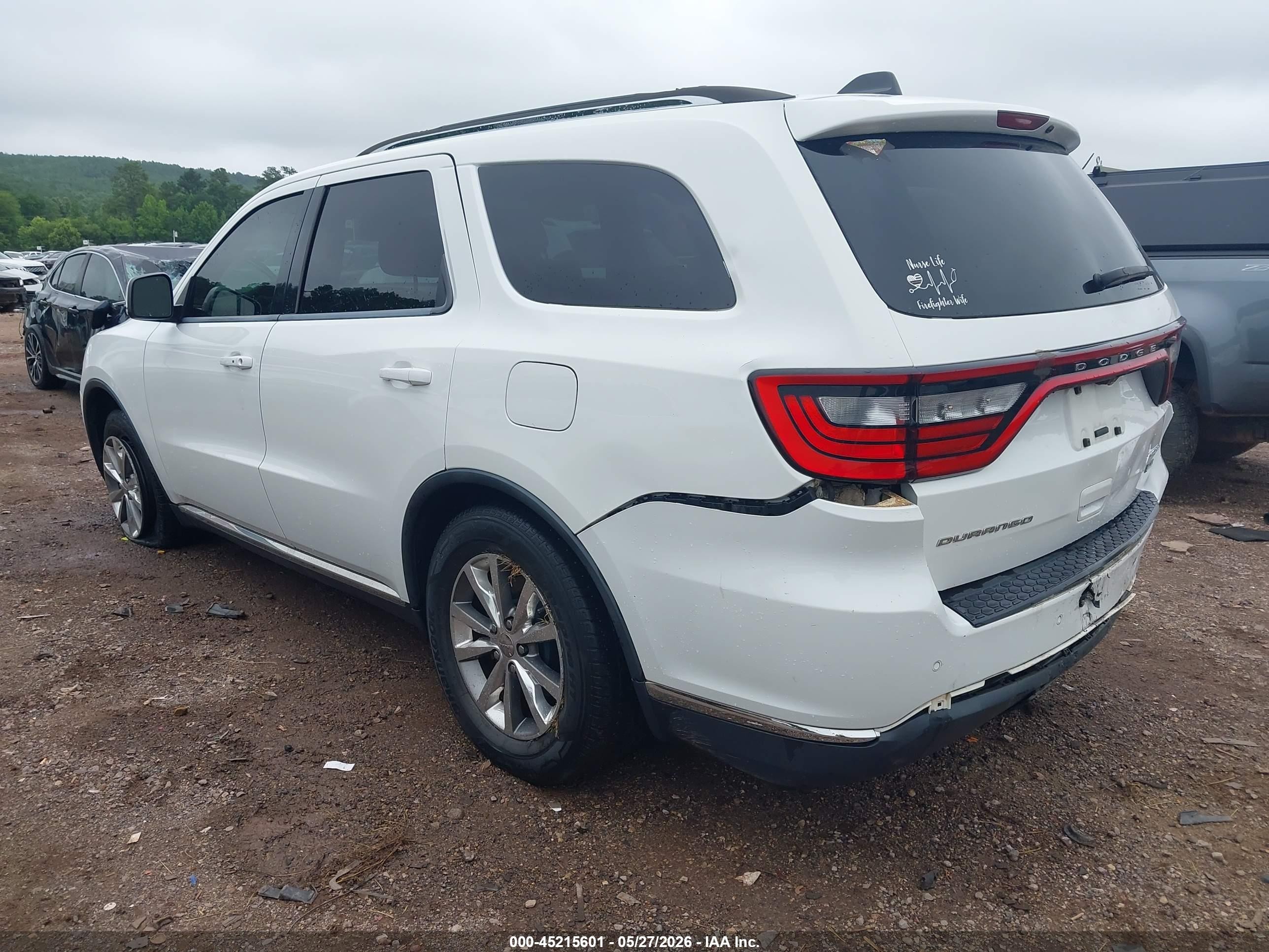 2014 Dodge Durango Limited White vin: 1C4RDHDG2EC979477