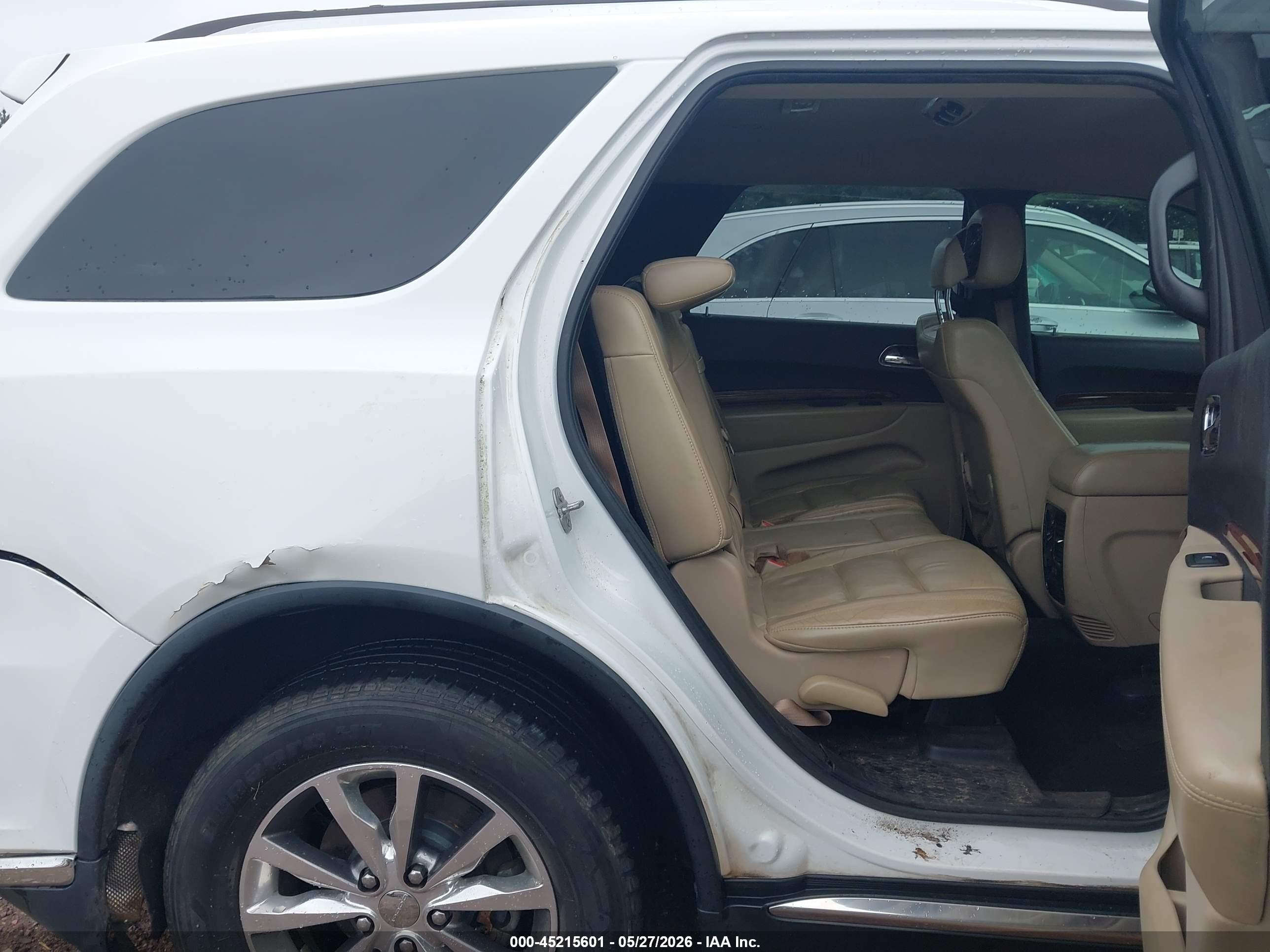 2014 Dodge Durango Limited White vin: 1C4RDHDG2EC979477
