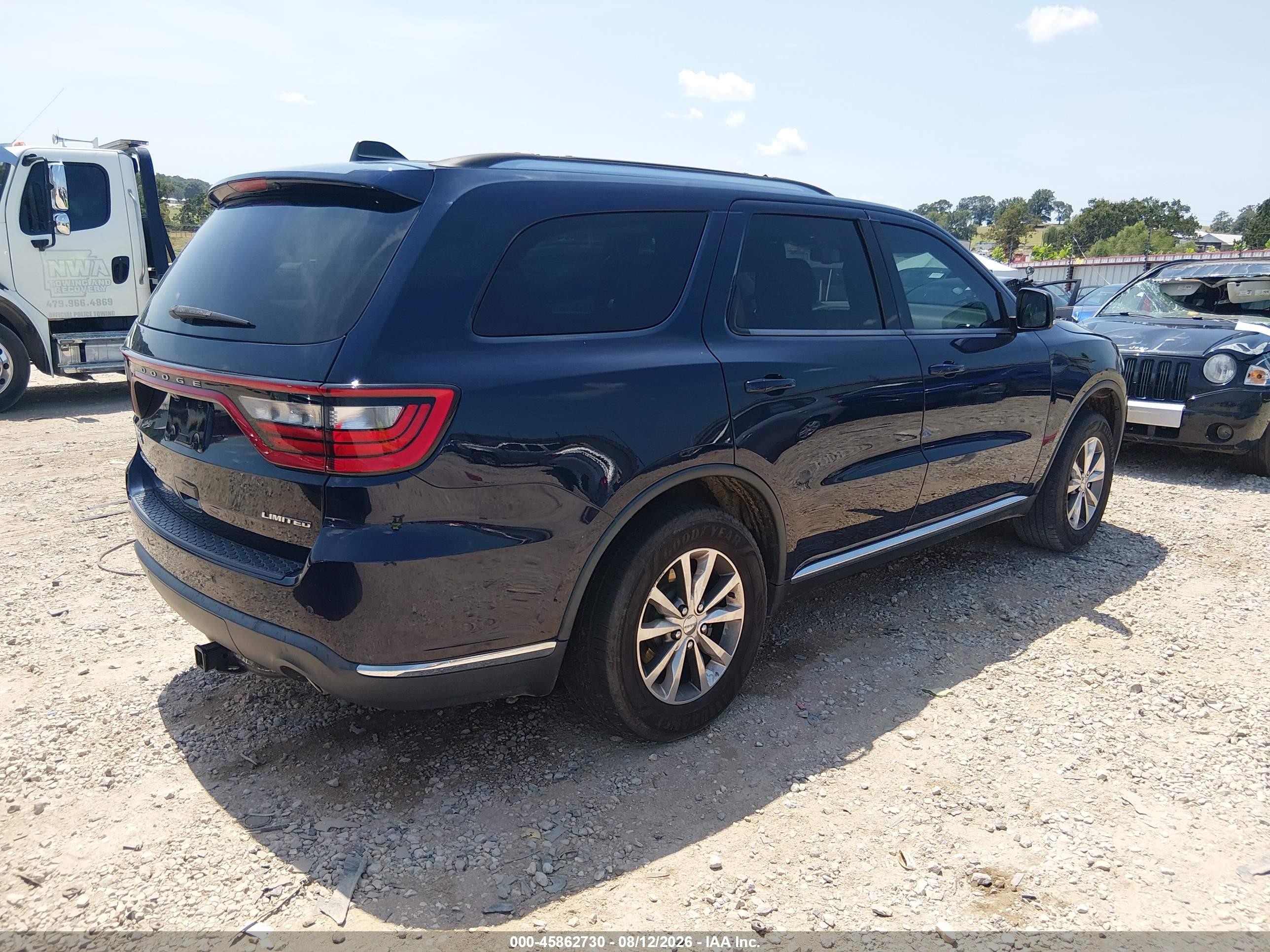 2015 Dodge Durango Limited Черный vin: 1C4RDHDG2FC153746