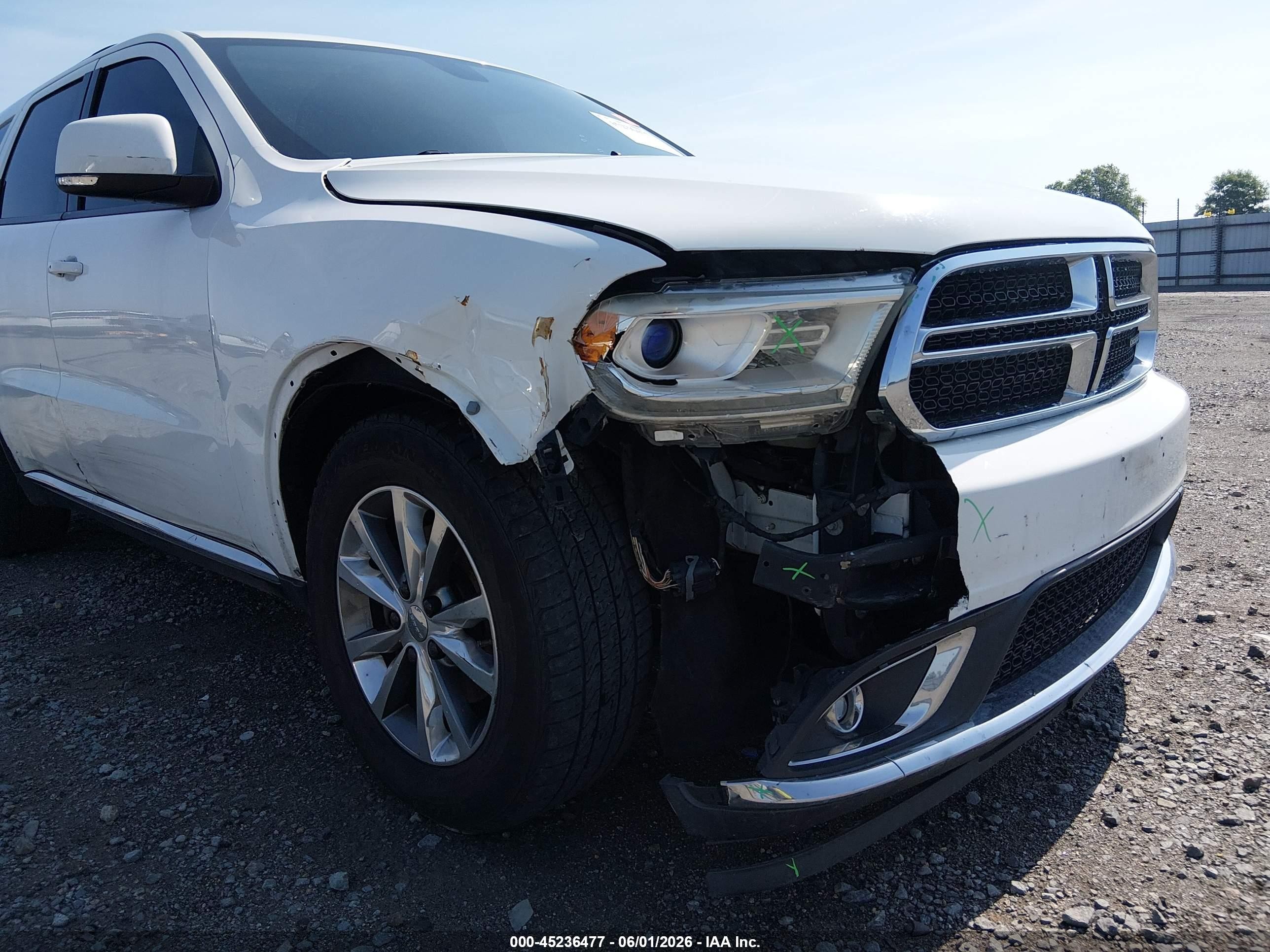 2015 Dodge Durango Limited White vin: 1C4RDHDG2FC740299