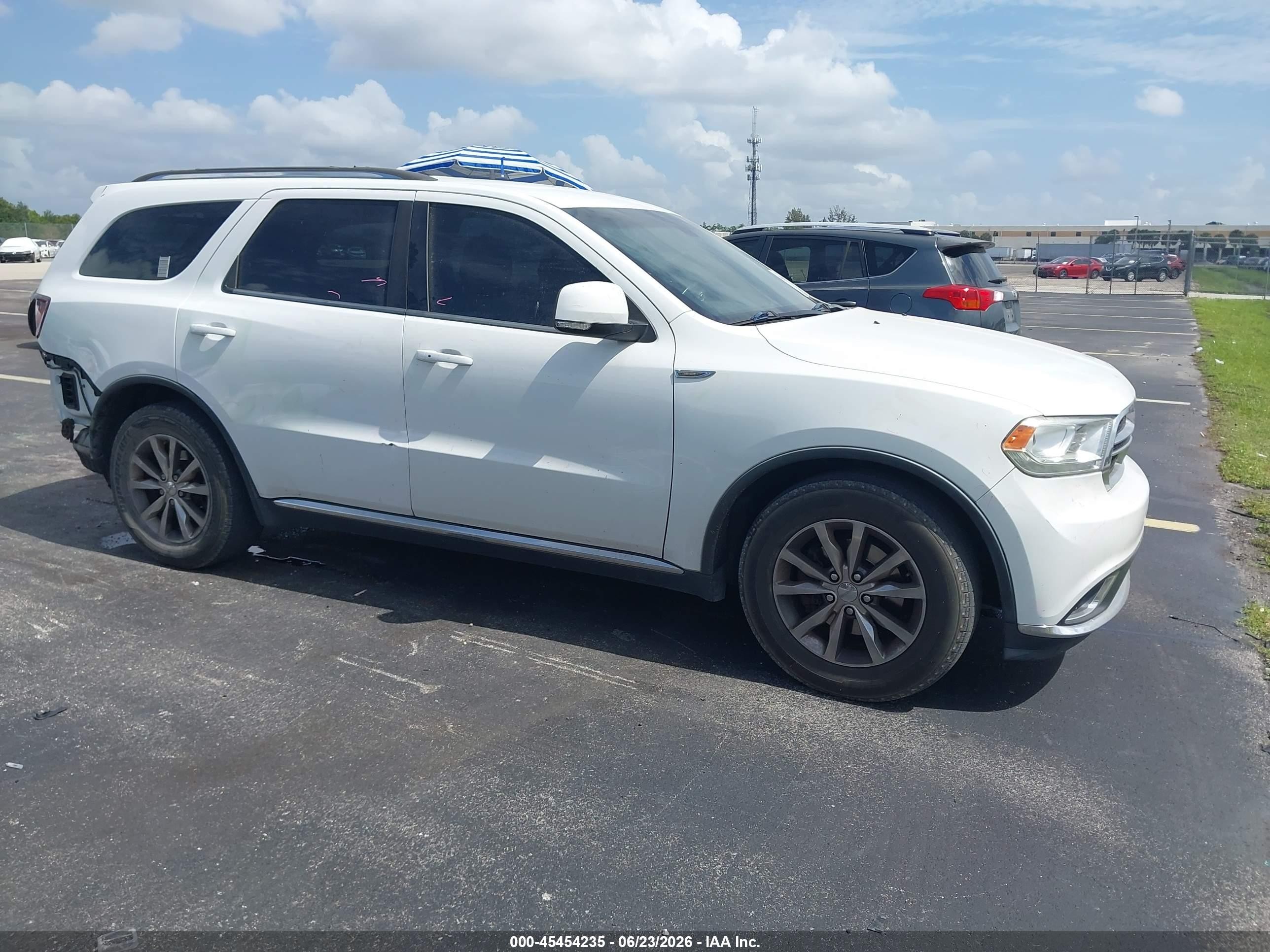 2015 Dodge Durango Limited White vin: 1C4RDHDG2FC770726