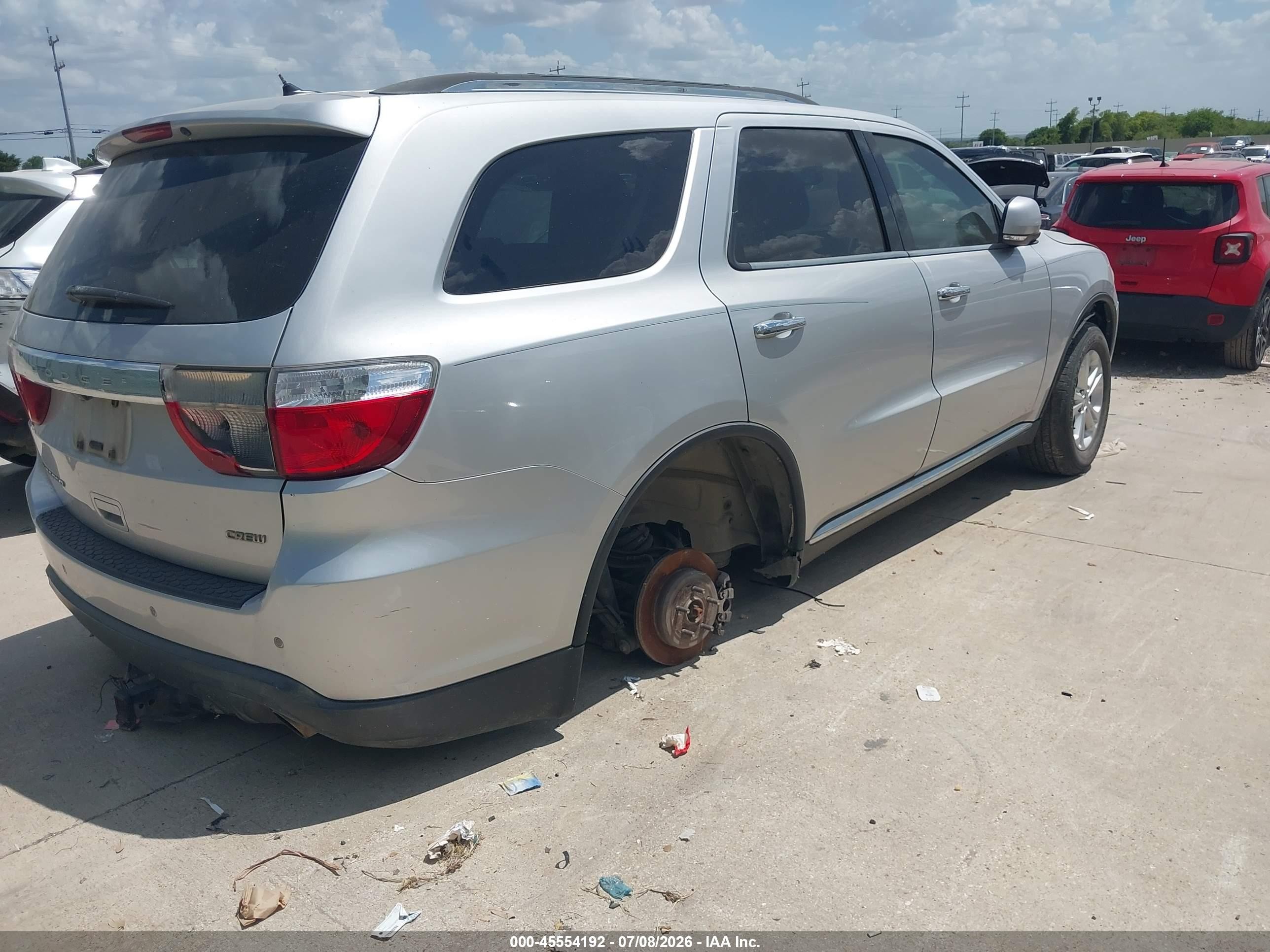 2013 Dodge Durango Crew Silver vin: 1C4RDHDG3DC632741