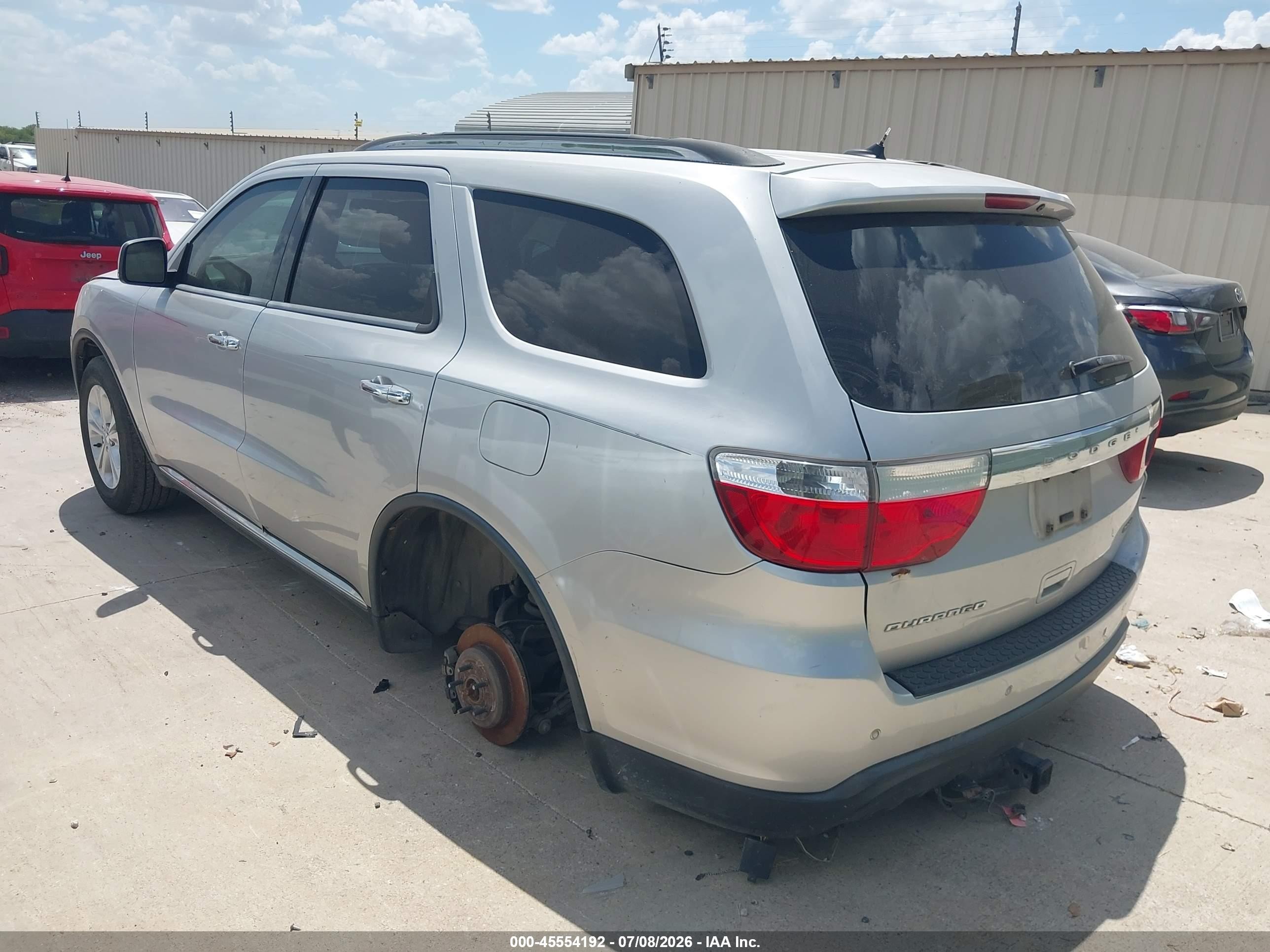 2013 Dodge Durango Crew Silver vin: 1C4RDHDG3DC632741