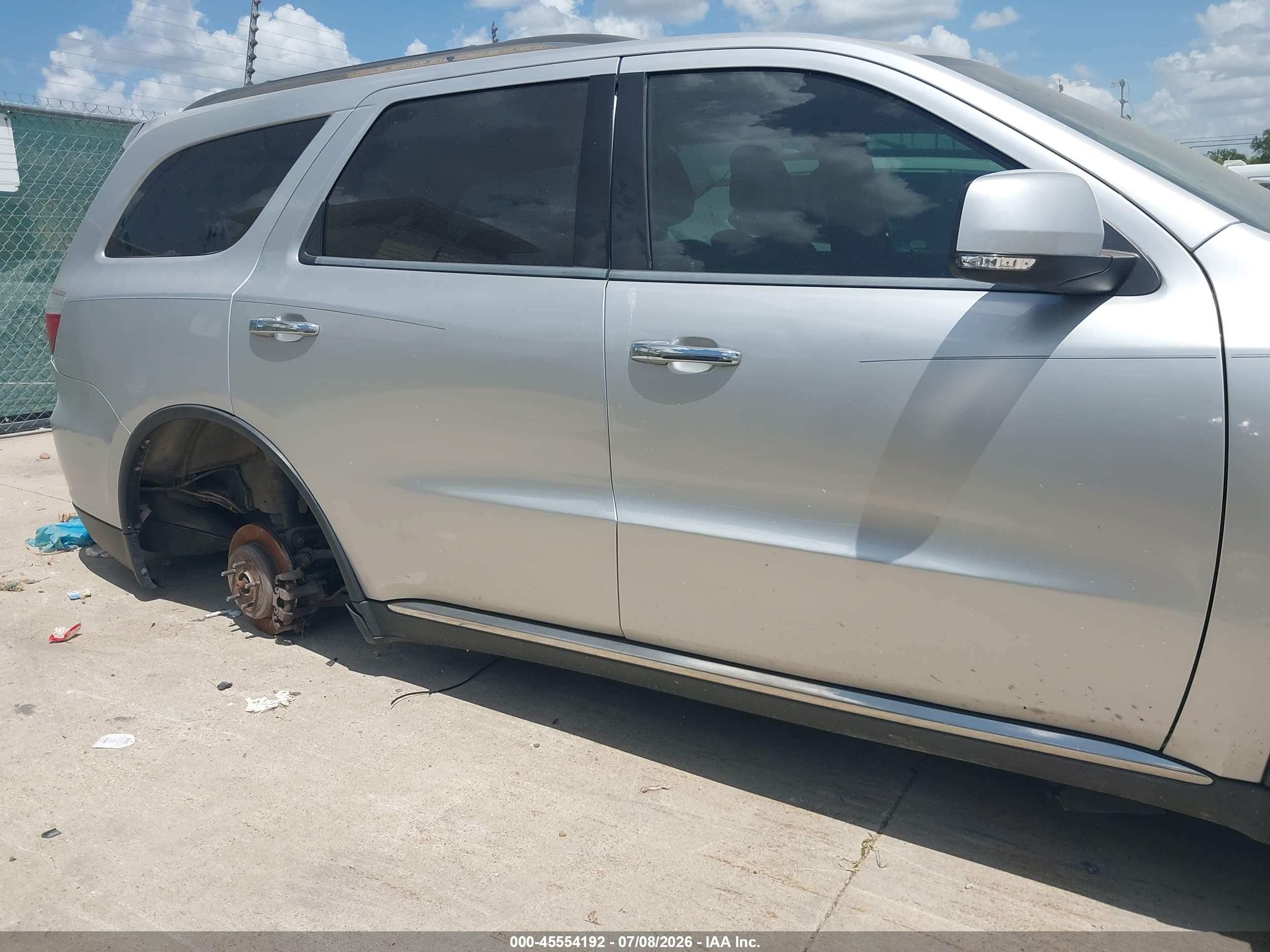2013 Dodge Durango Crew Silver vin: 1C4RDHDG3DC632741