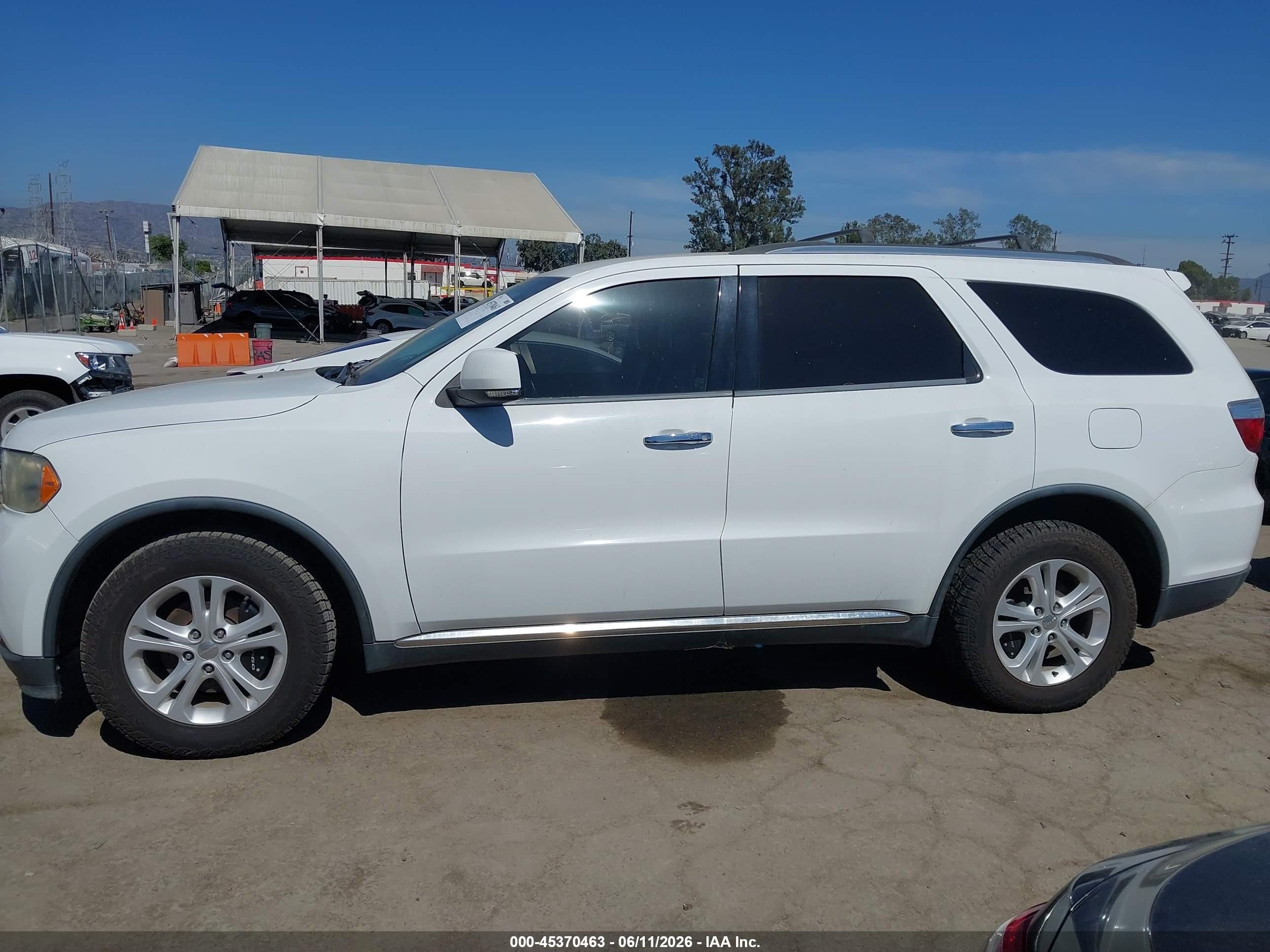 2013 Dodge Durango Crew White vin: 1C4RDHDG3DC677730