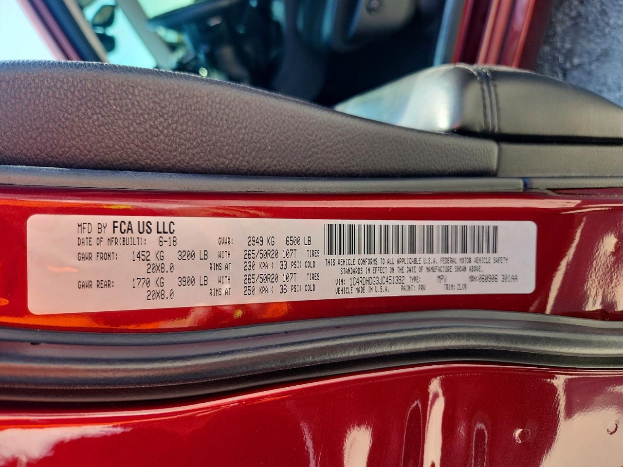 2018 Dodge Durango Gt Red vin: 1C4RDHDG3JC451392
