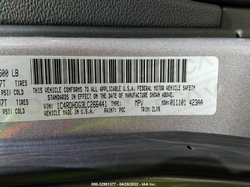 2020 Dodge Durango Gt Plus Silver vin: 1C4RDHDG3LC266441