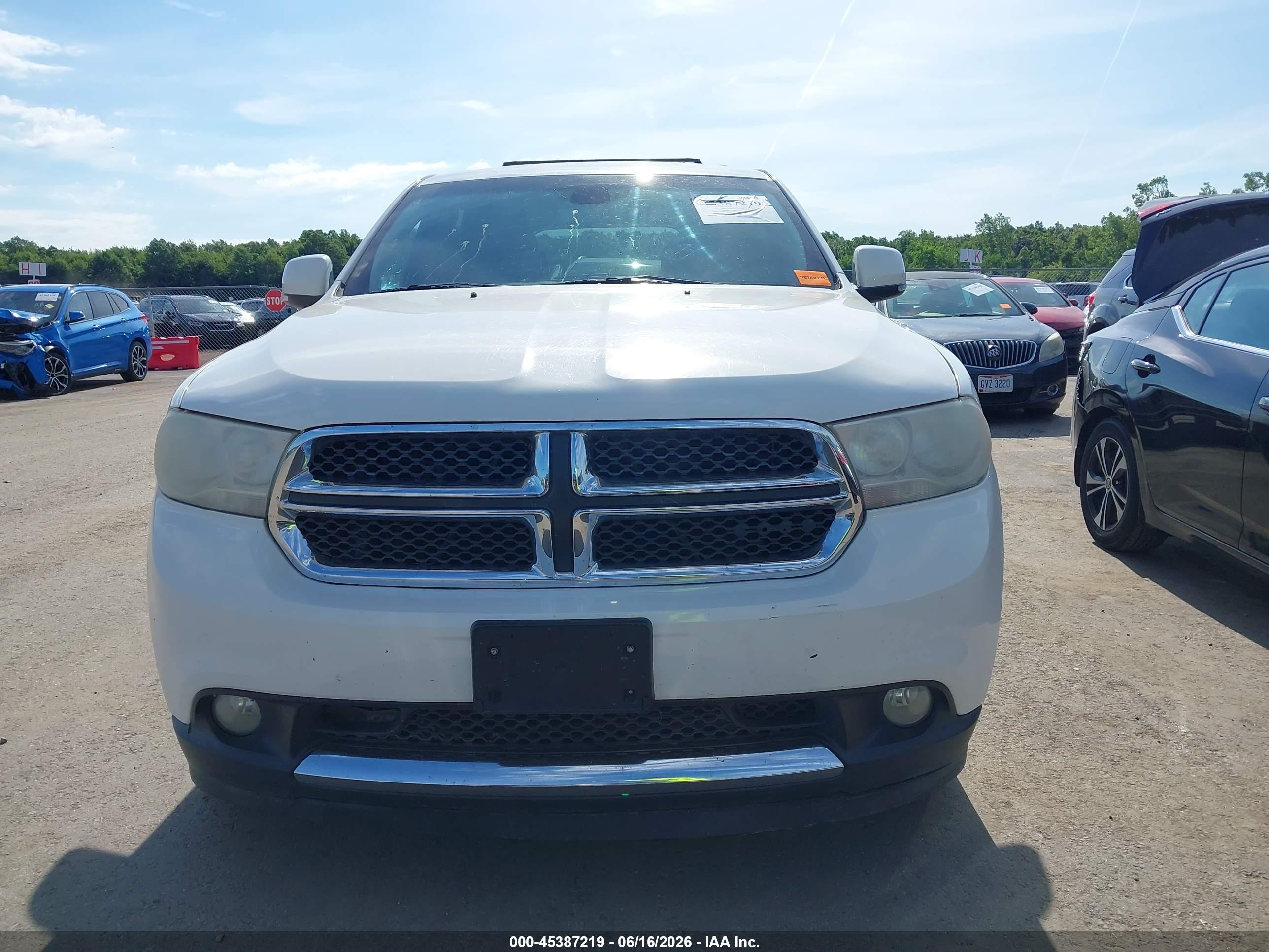 2012 Dodge Durango Crew White vin: 1C4RDHDG4CC112501
