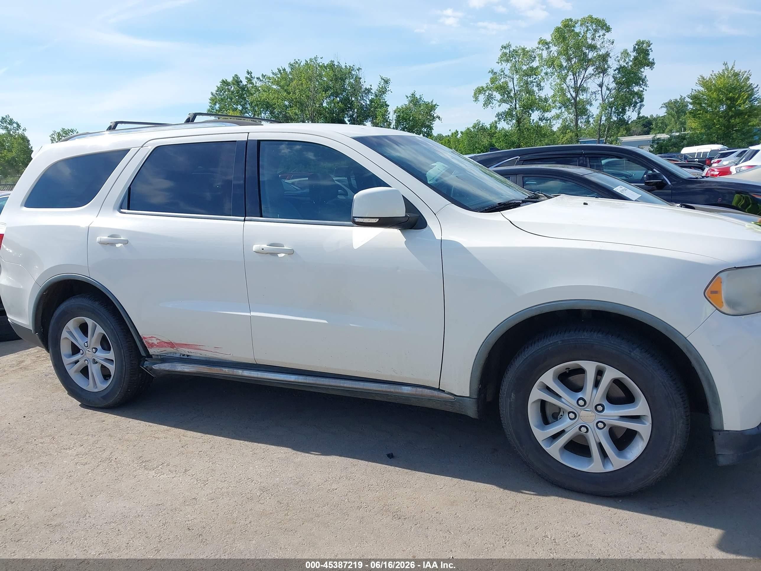 2012 Dodge Durango Crew White vin: 1C4RDHDG4CC112501