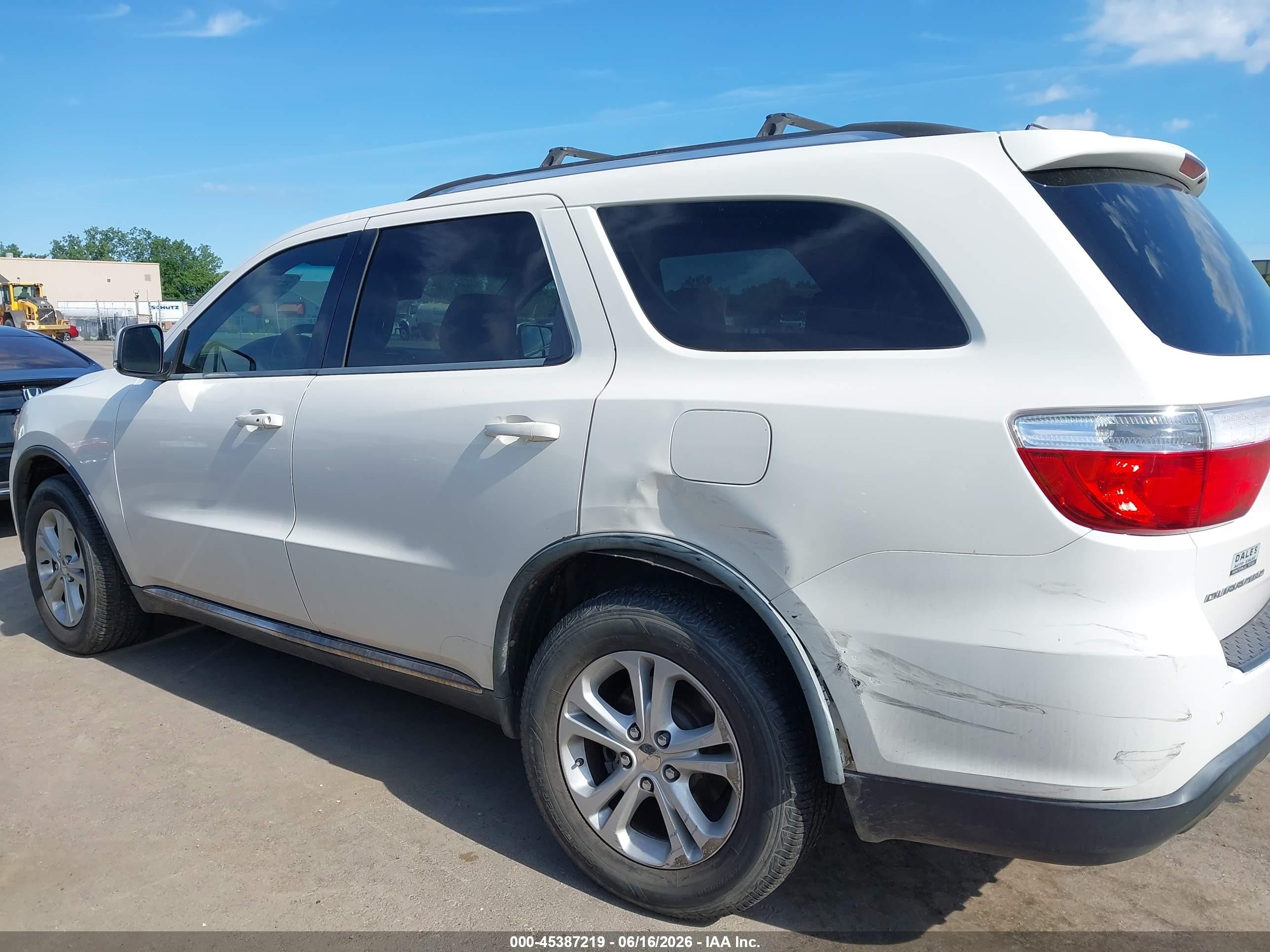 2012 Dodge Durango Crew White vin: 1C4RDHDG4CC112501