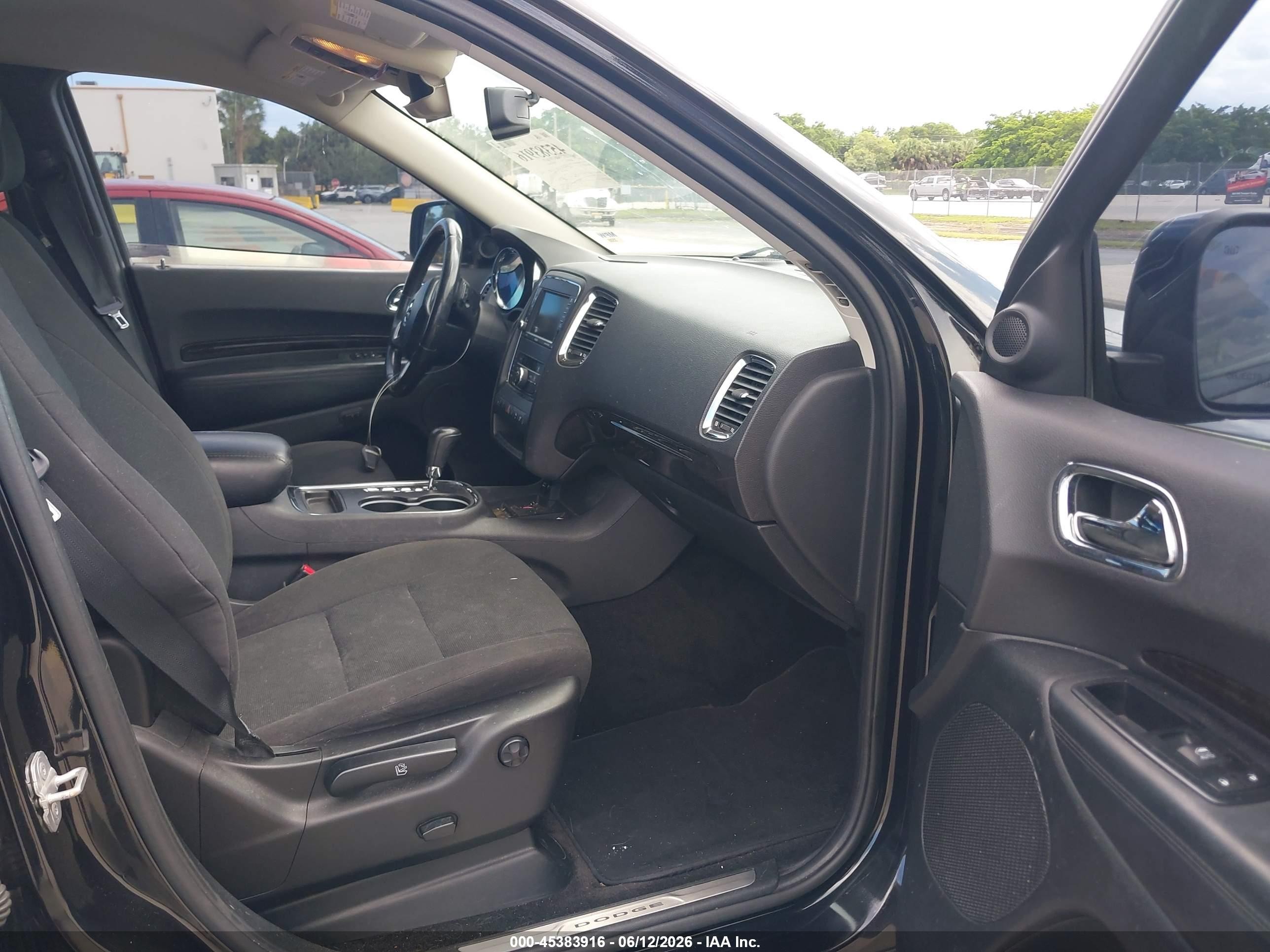 2012 Dodge Durango Crew Black vin: 1C4RDHDG4CC118489