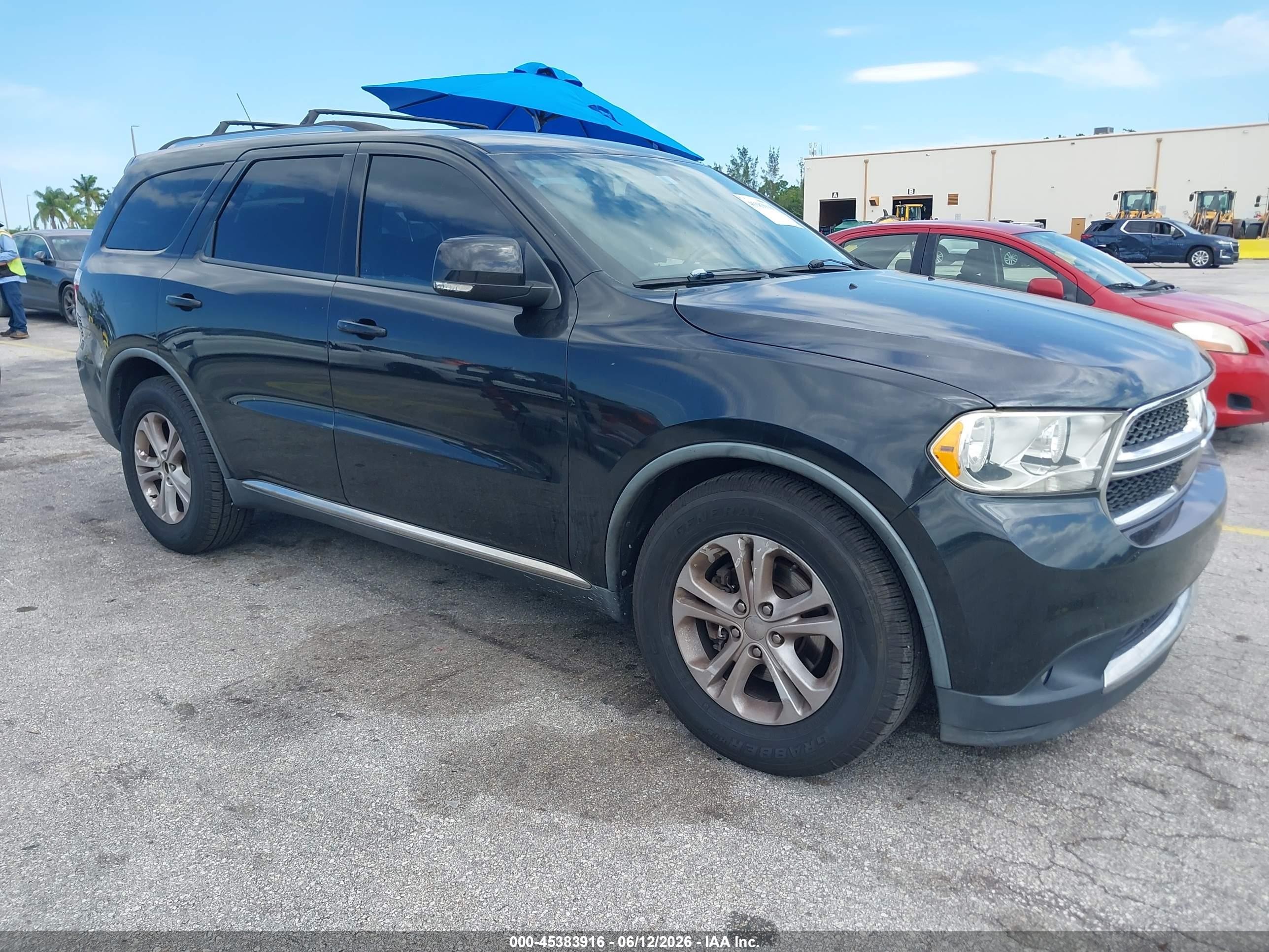 2012 Dodge Durango Crew Black vin: 1C4RDHDG4CC118489
