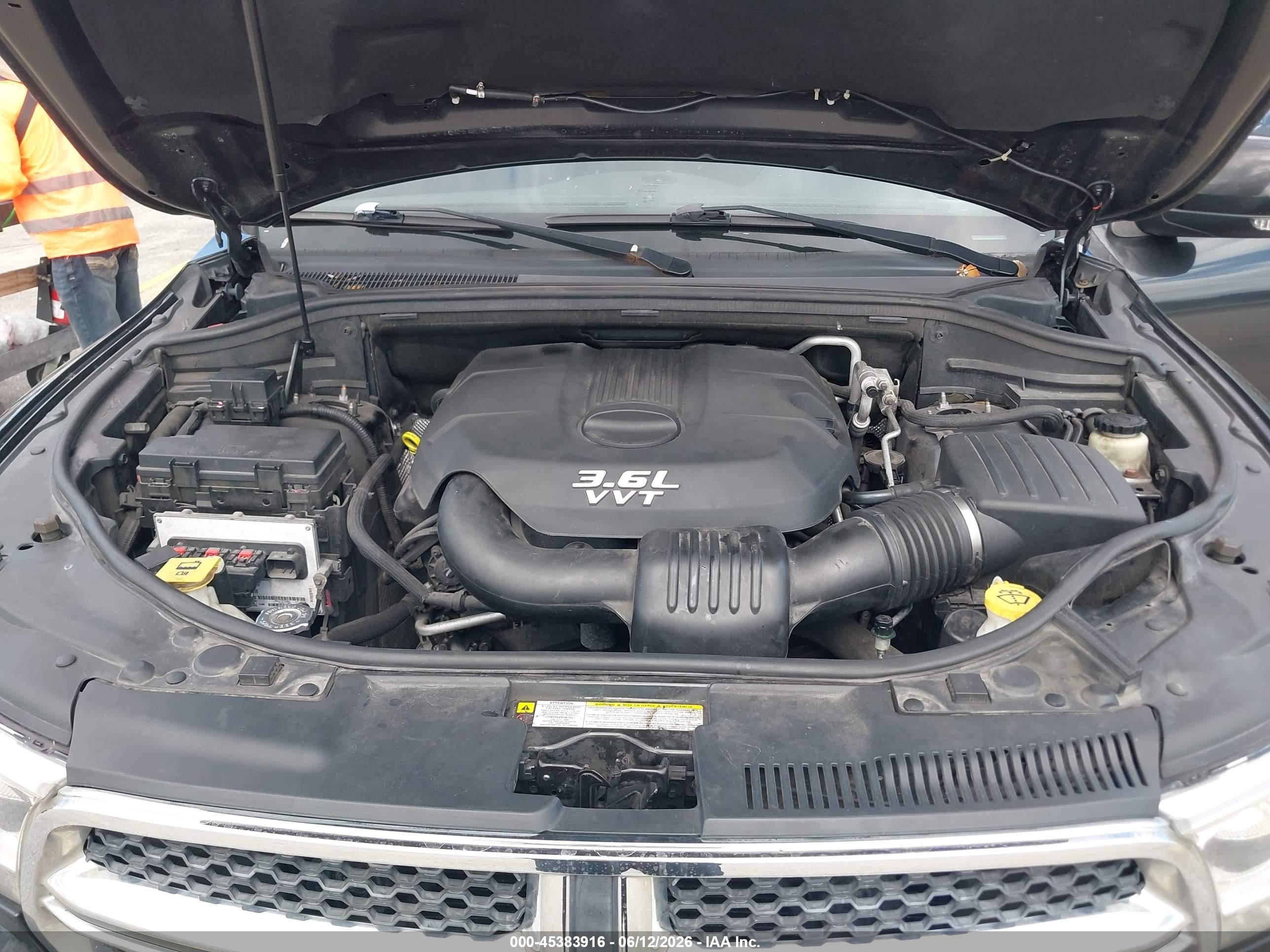 2012 Dodge Durango Crew Black vin: 1C4RDHDG4CC118489