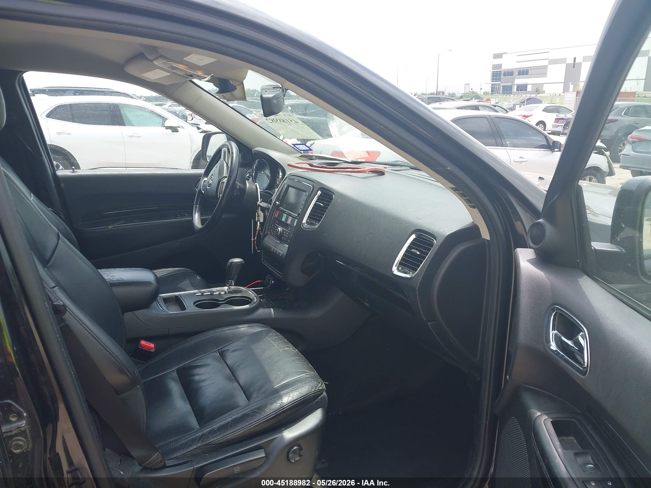 2012 Dodge Durango Crew Black vin: 1C4RDHDG4CC261605