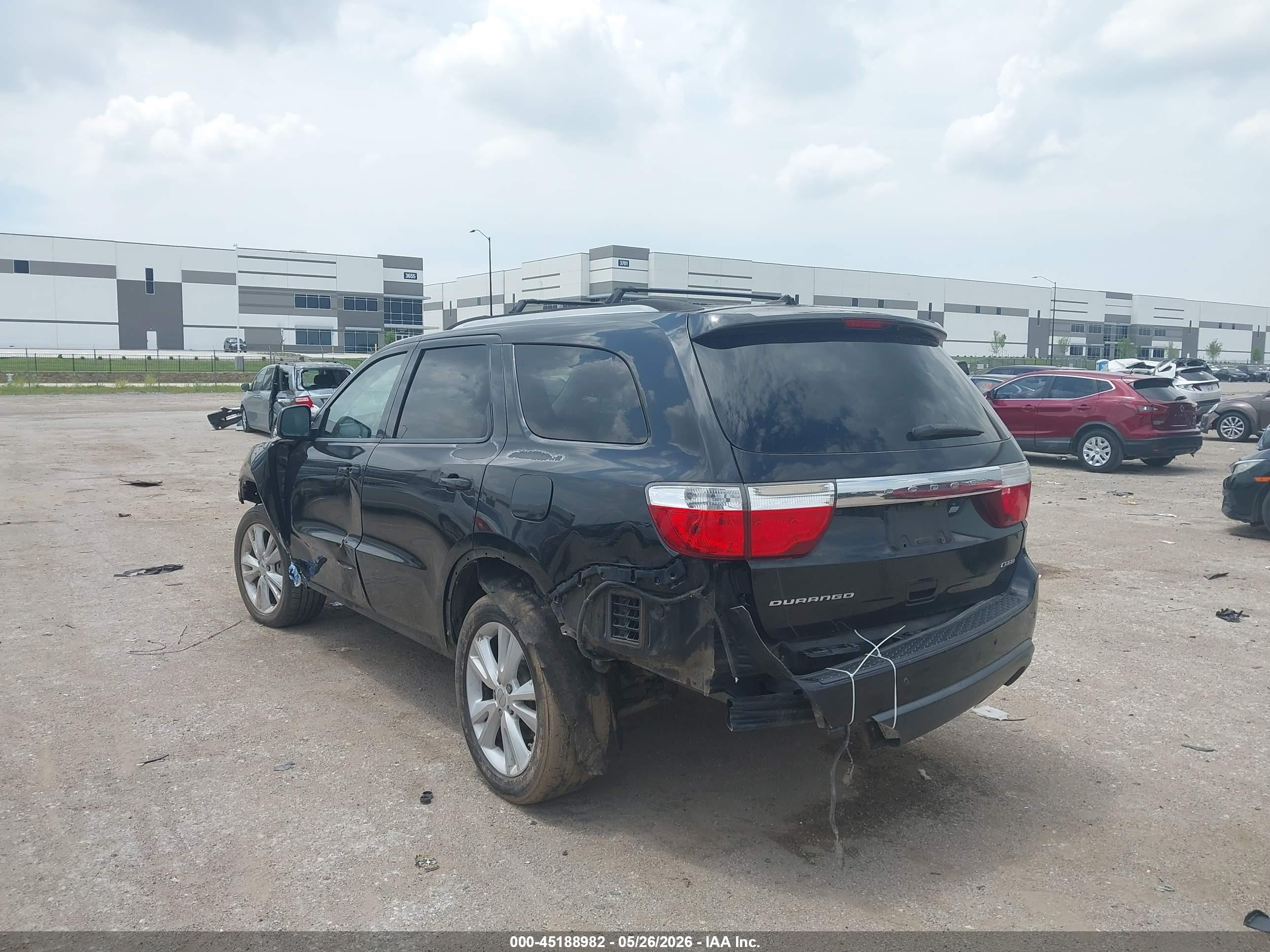 2012 Dodge Durango Crew Black vin: 1C4RDHDG4CC261605