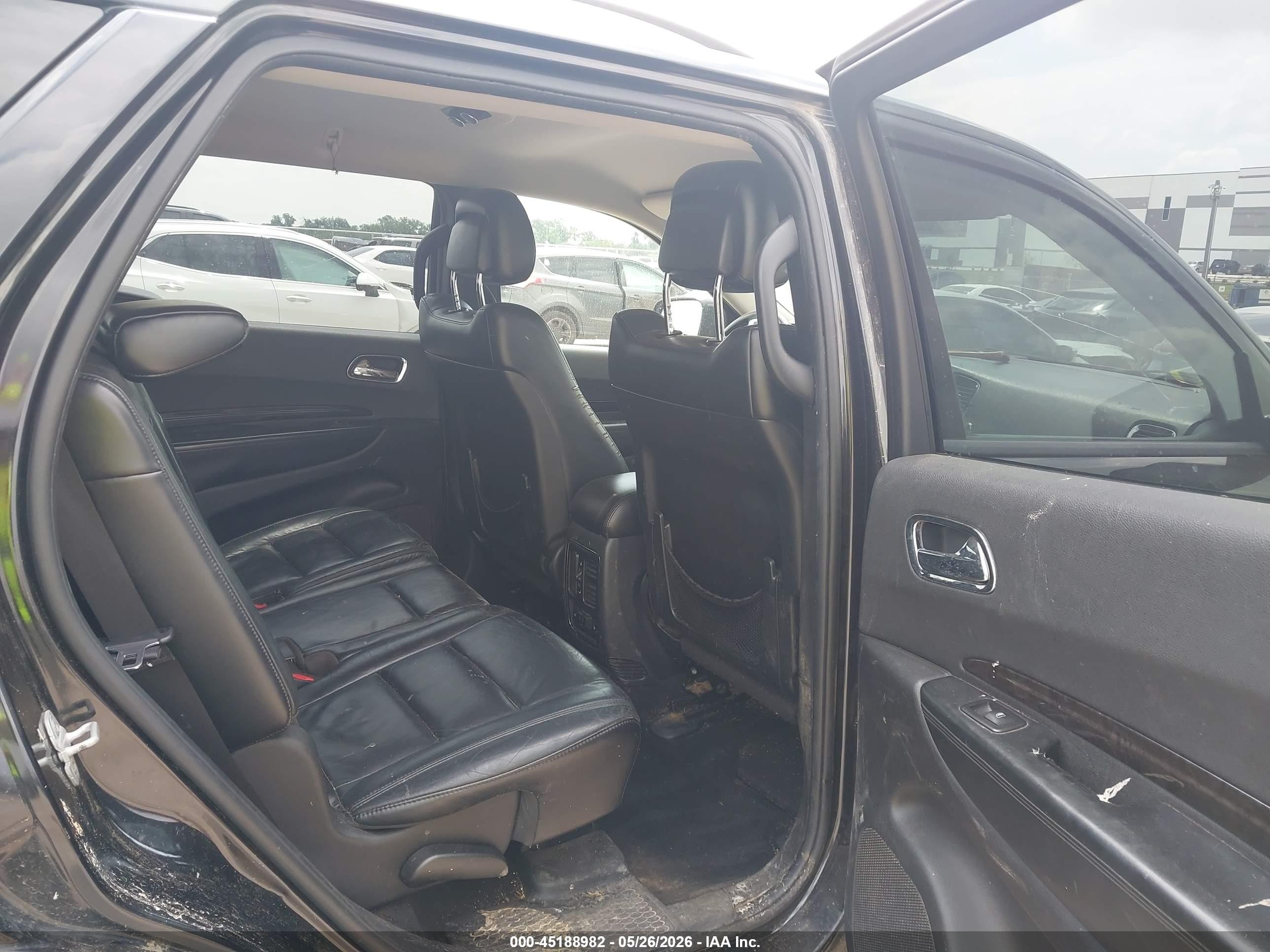 2012 Dodge Durango Crew Black vin: 1C4RDHDG4CC261605