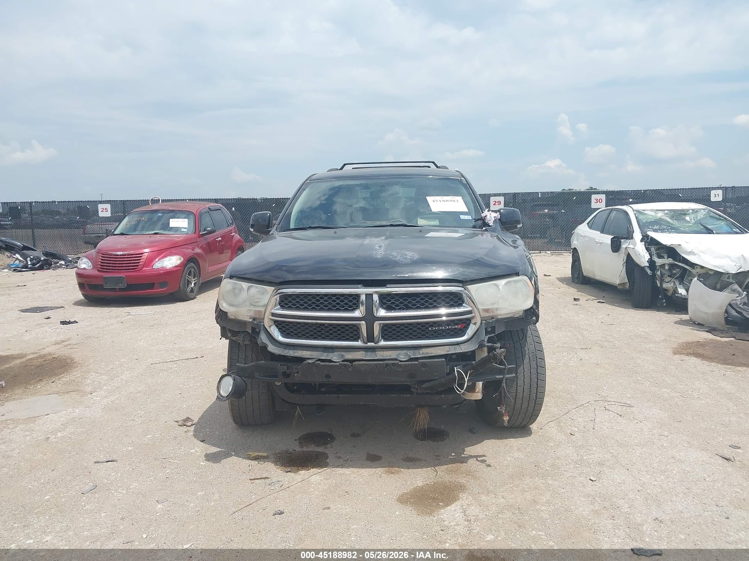 2012 Dodge Durango Crew Black vin: 1C4RDHDG4CC261605