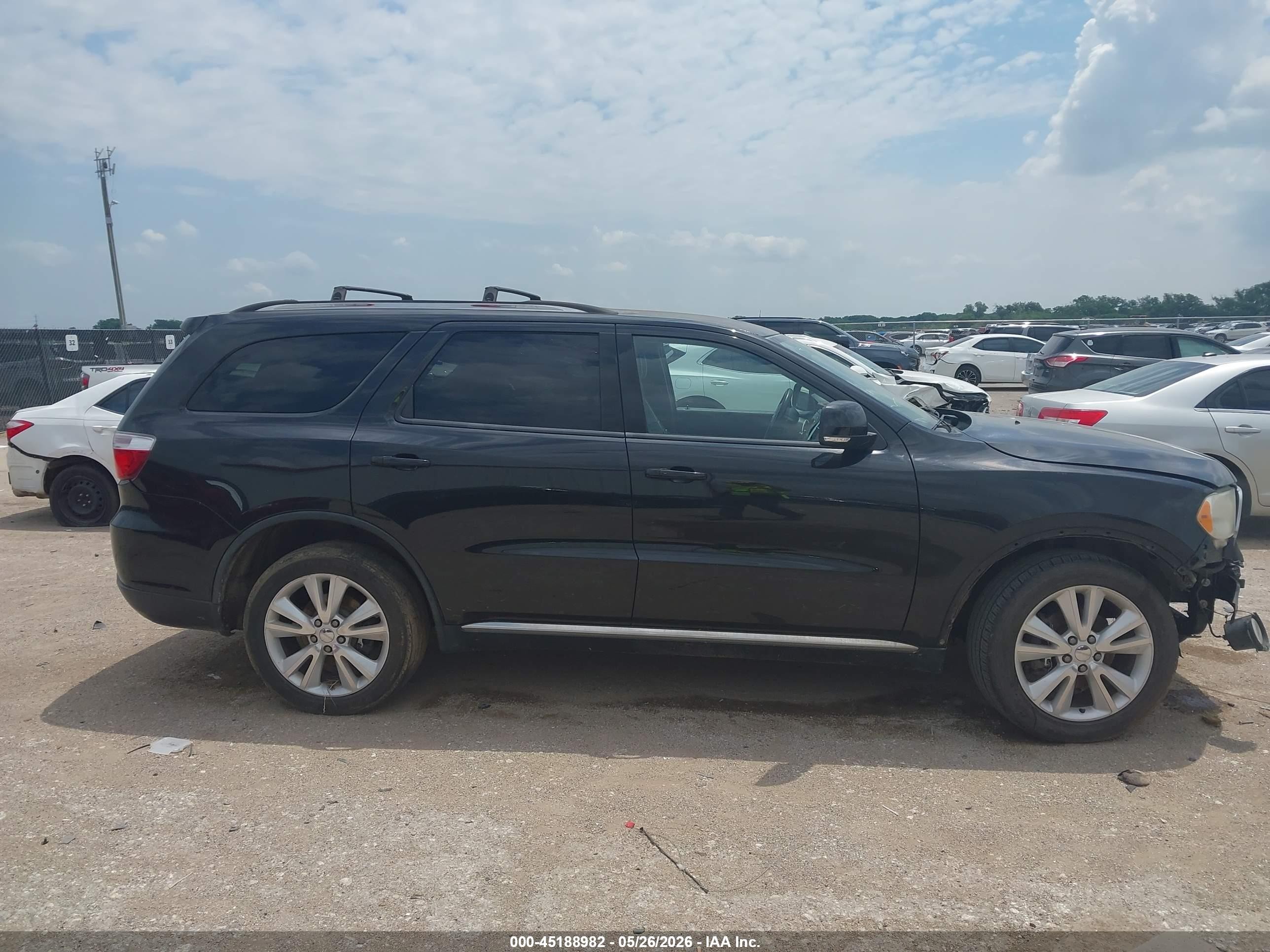 2012 Dodge Durango Crew Black vin: 1C4RDHDG4CC261605