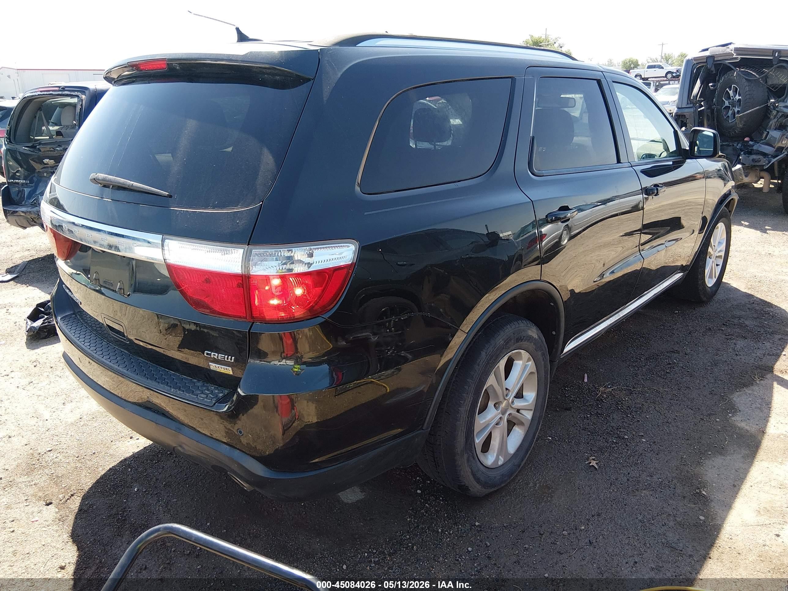 2012 Dodge Durango Crew Черный vin: 1C4RDHDG4CC285581