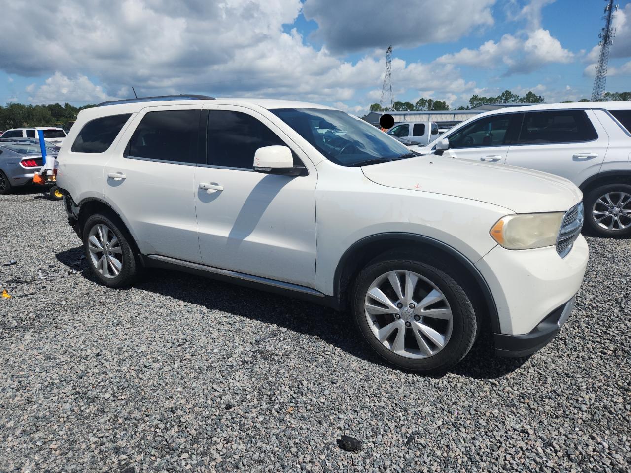 2012 Dodge Durango Crew White vin: 1C4RDHDG4CC335931