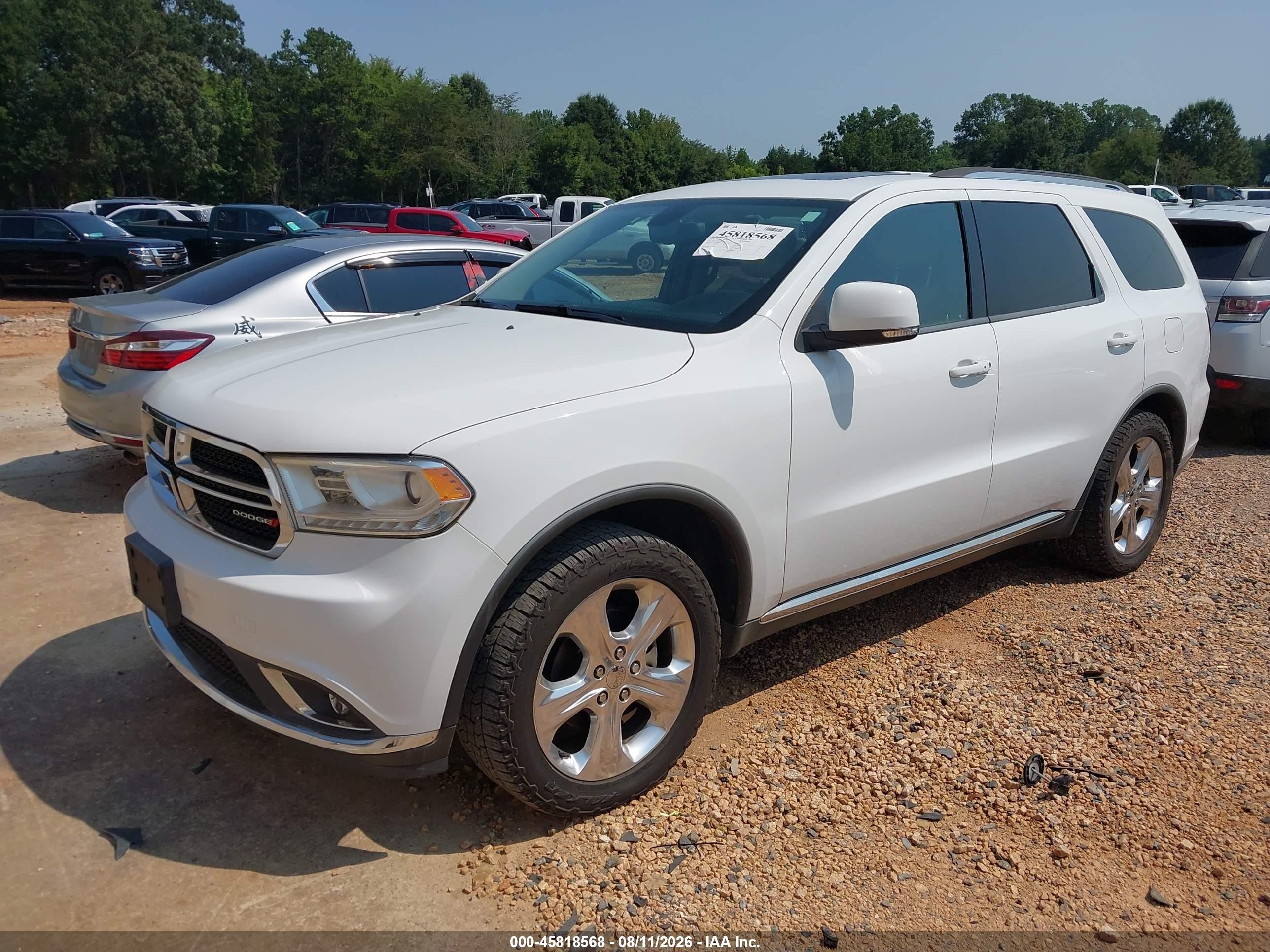 2014 Dodge Durango Limited White vin: 1C4RDHDG4EC351615