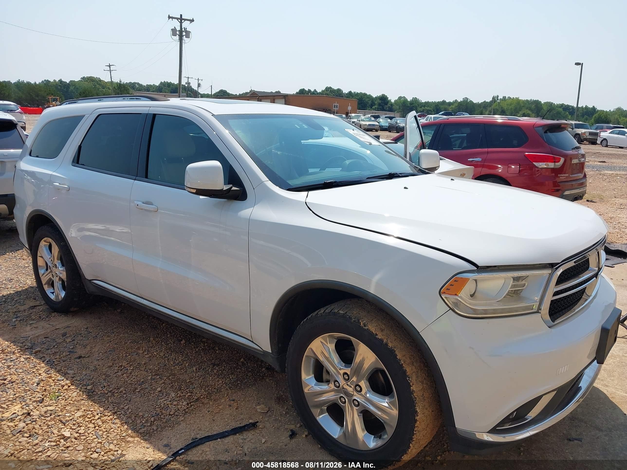 2014 Dodge Durango Limited White vin: 1C4RDHDG4EC351615