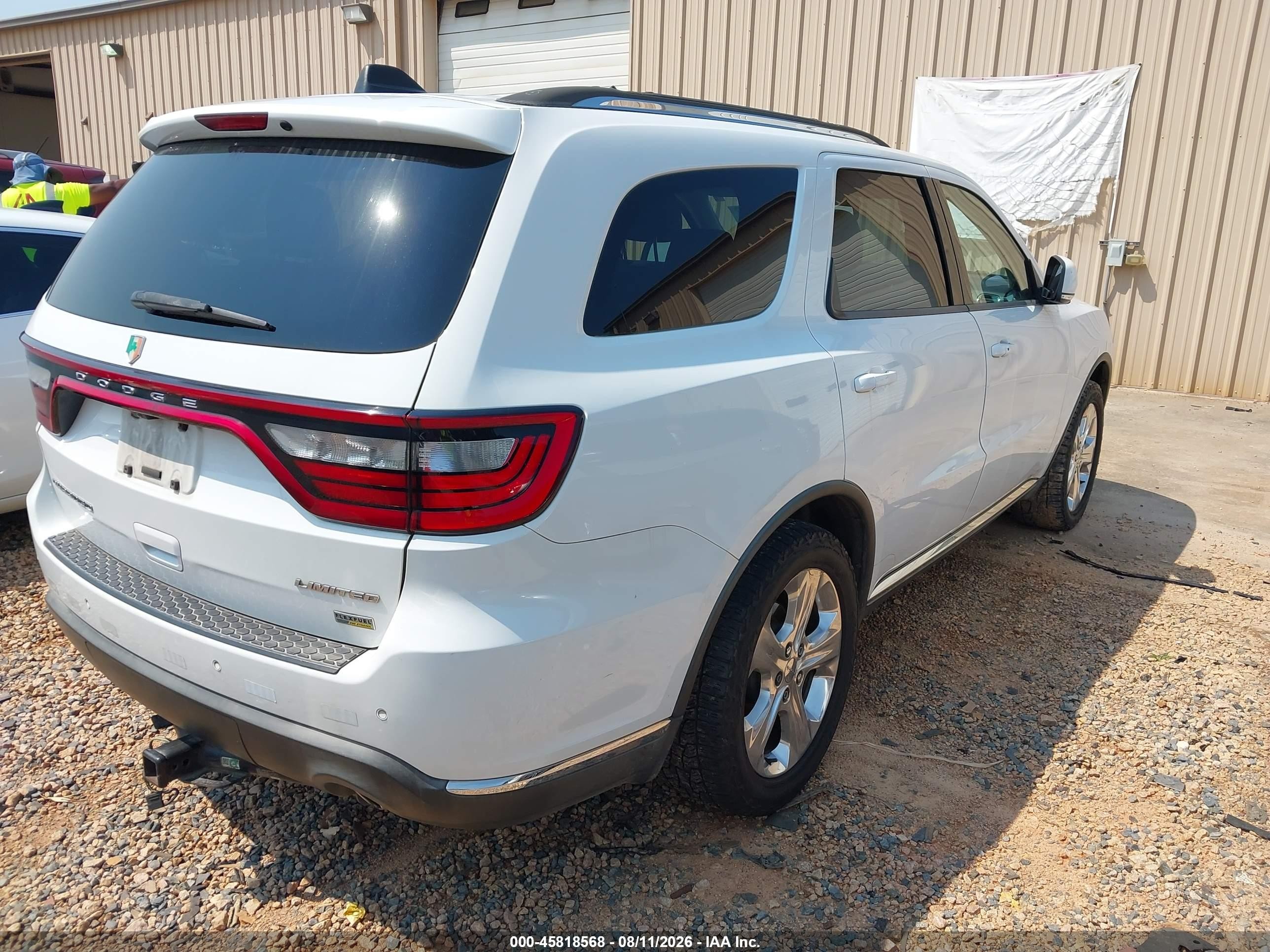 2014 Dodge Durango Limited White vin: 1C4RDHDG4EC351615