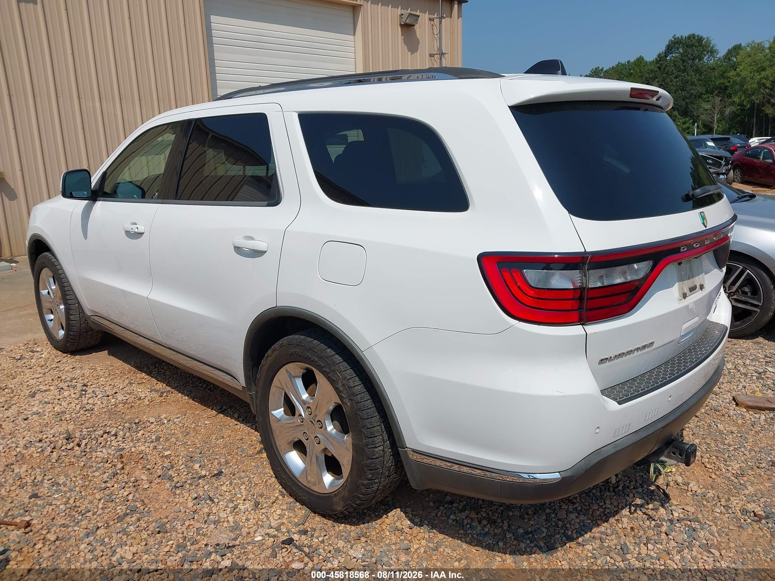 2014 Dodge Durango Limited White vin: 1C4RDHDG4EC351615