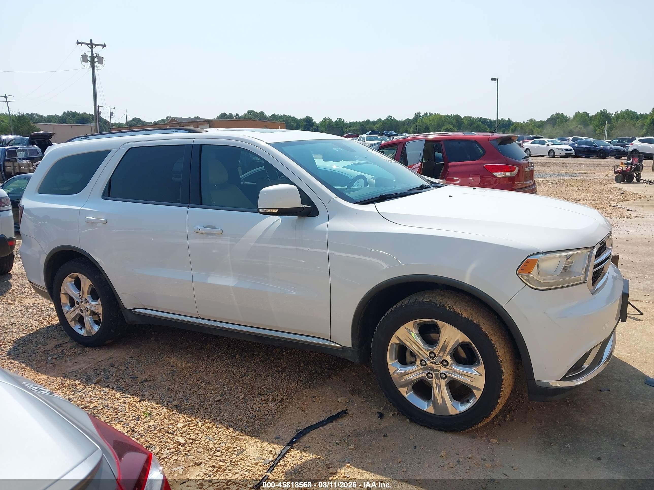 2014 Dodge Durango Limited White vin: 1C4RDHDG4EC351615