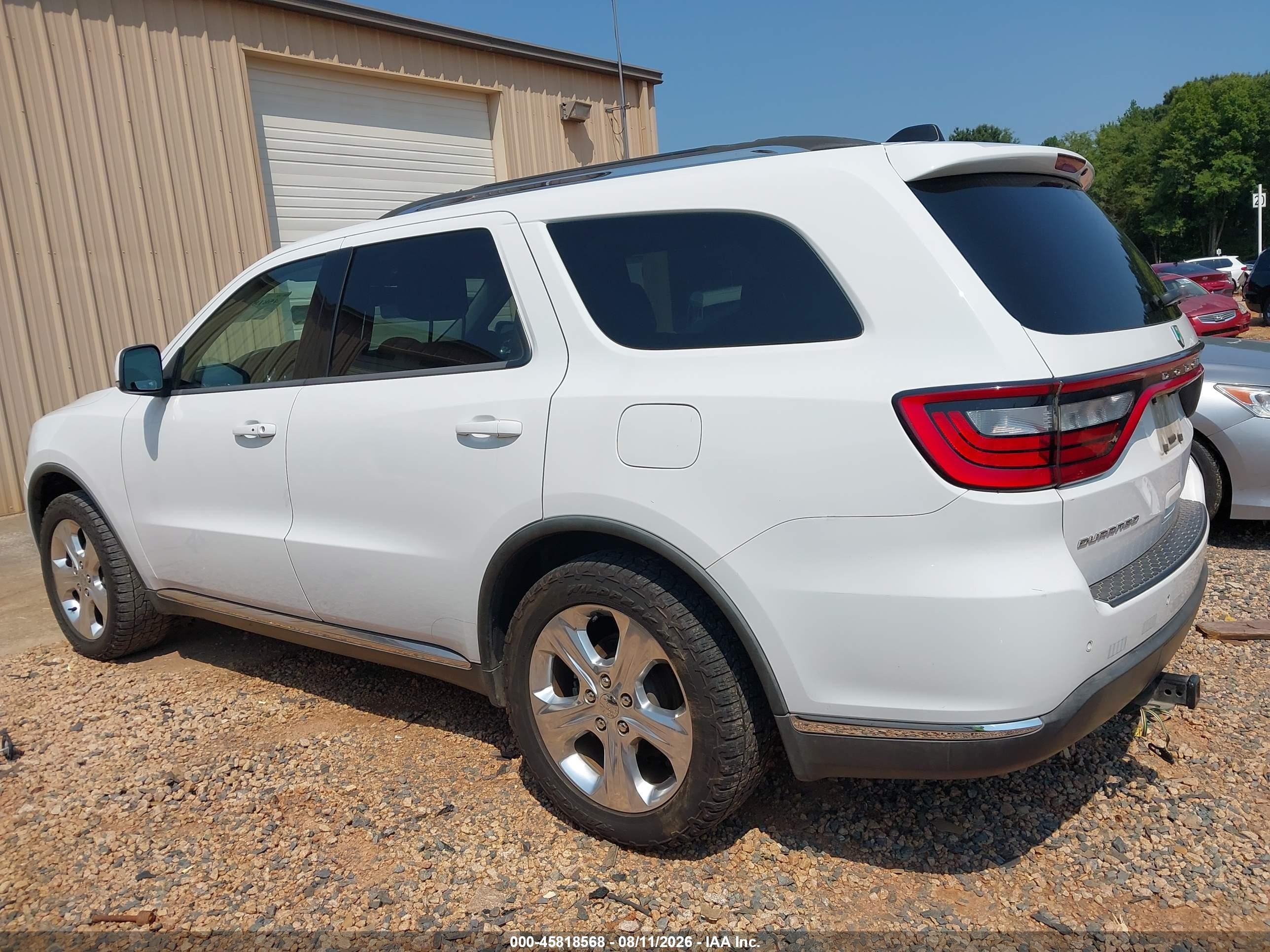 2014 Dodge Durango Limited White vin: 1C4RDHDG4EC351615