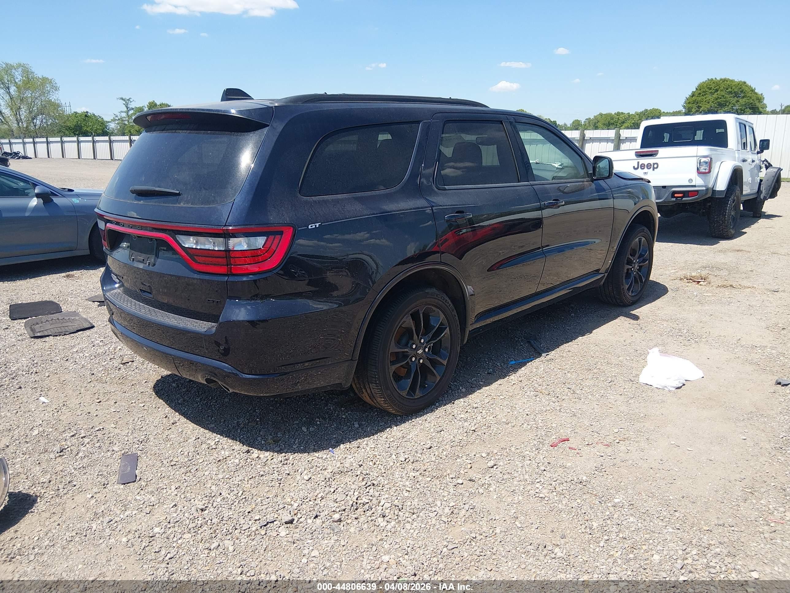 2025 Dodge Durango Gt Rwd Черный vin: 1C4RDHDG4SC523864