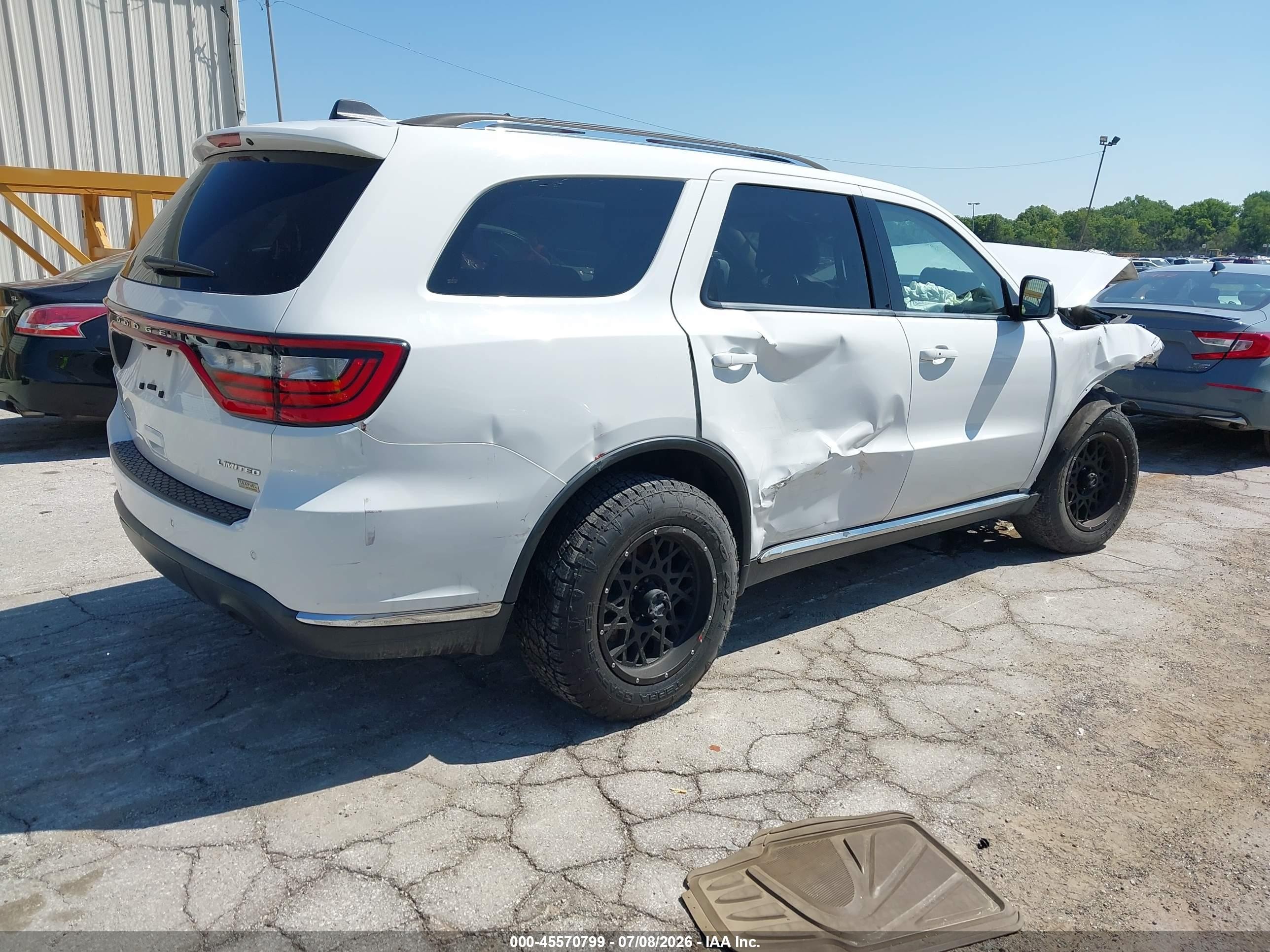 2014 Dodge Durango Limited White vin: 1C4RDHDG5EC557557