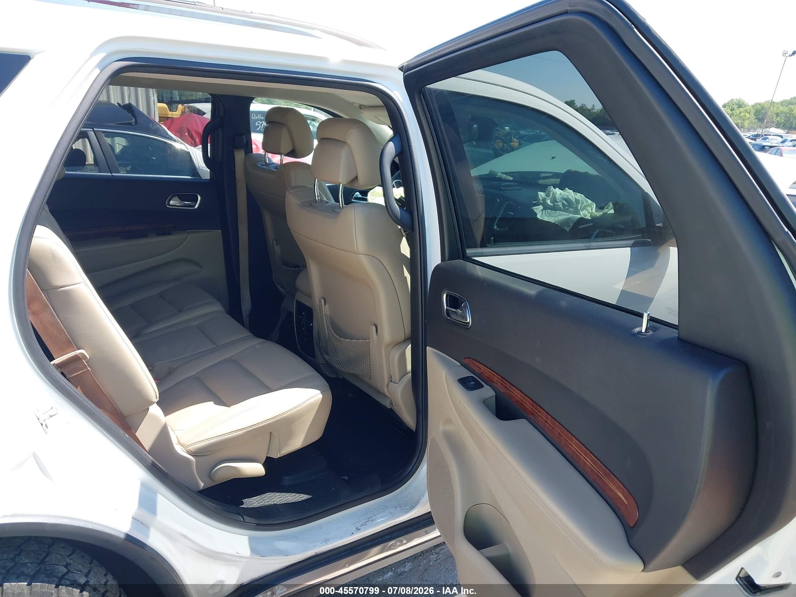 2014 Dodge Durango Limited White vin: 1C4RDHDG5EC557557
