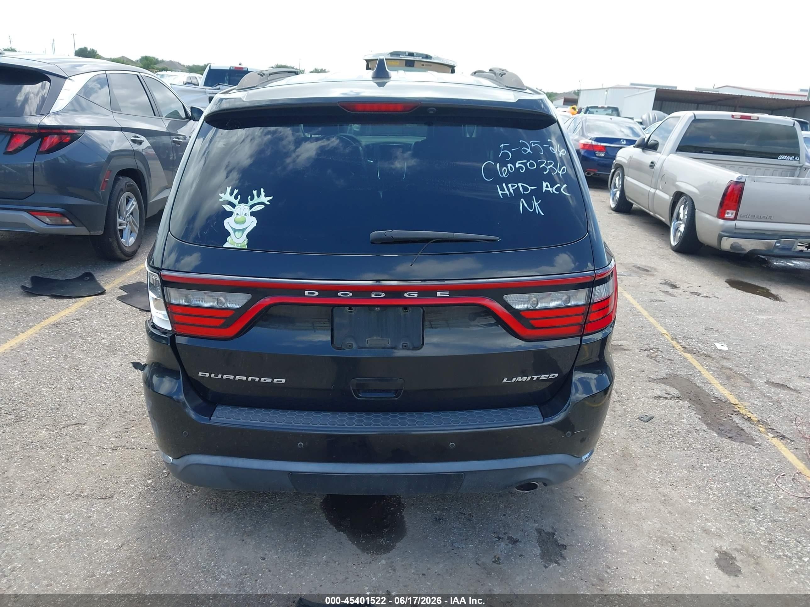 2015 Dodge Durango Limited Черный vin: 1C4RDHDG5FC745447