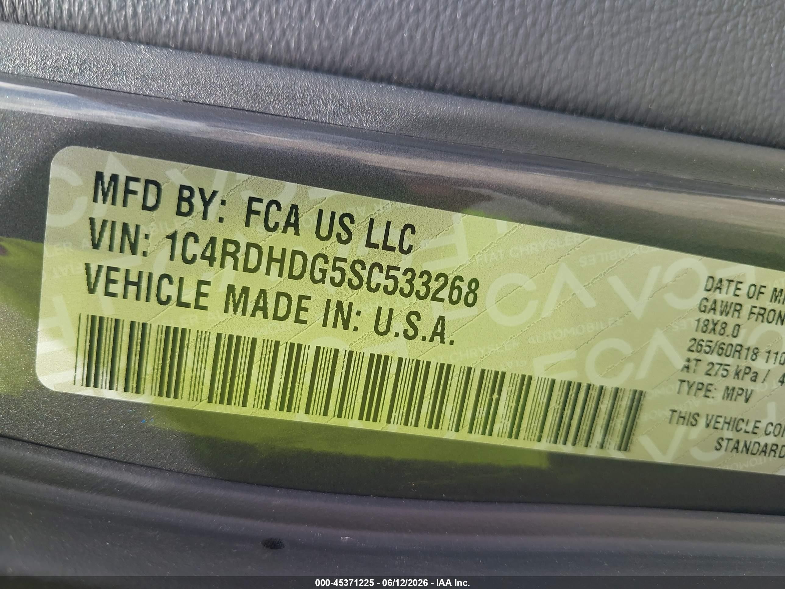 2025 Dodge Durango Gt Rwd Gray vin: 1C4RDHDG5SC533268