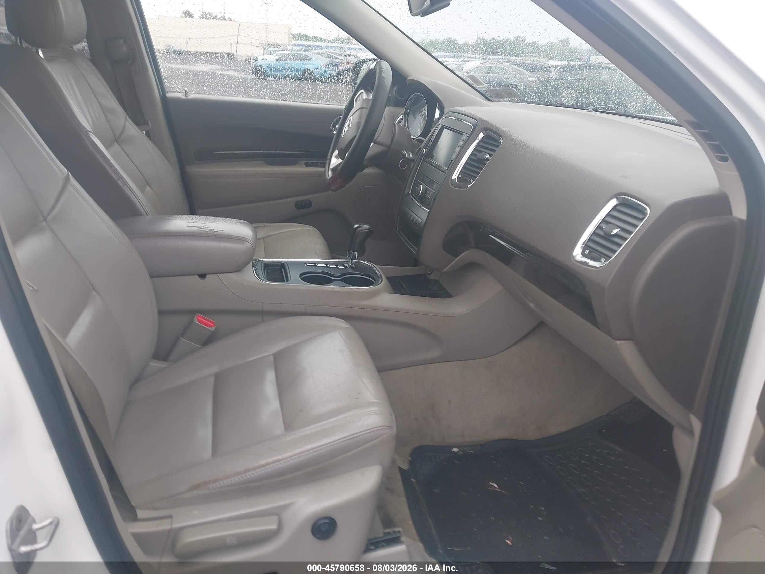 2013 Dodge Durango Crew White vin: 1C4RDHDG6DC547523