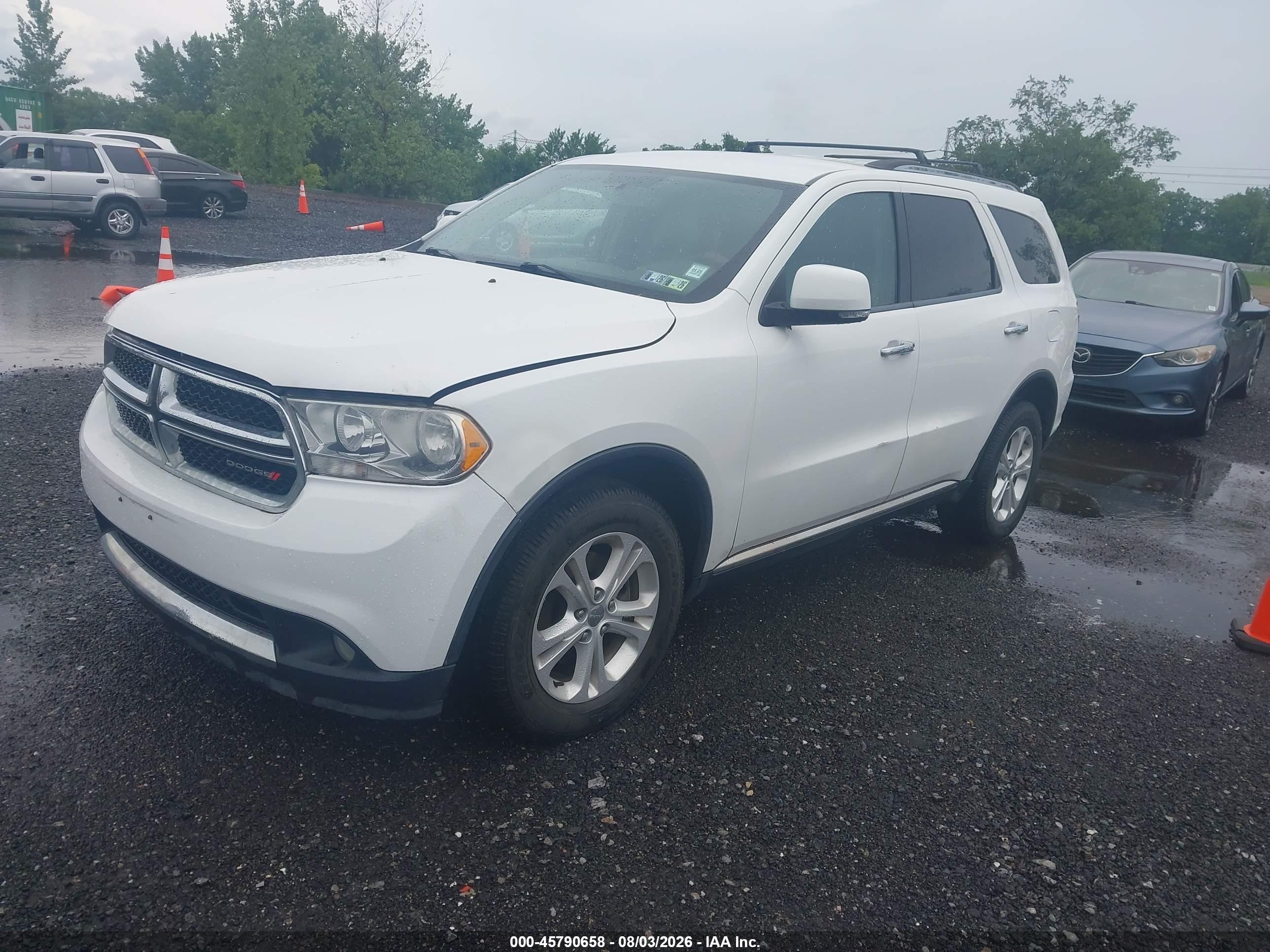 2013 Dodge Durango Crew White vin: 1C4RDHDG6DC547523