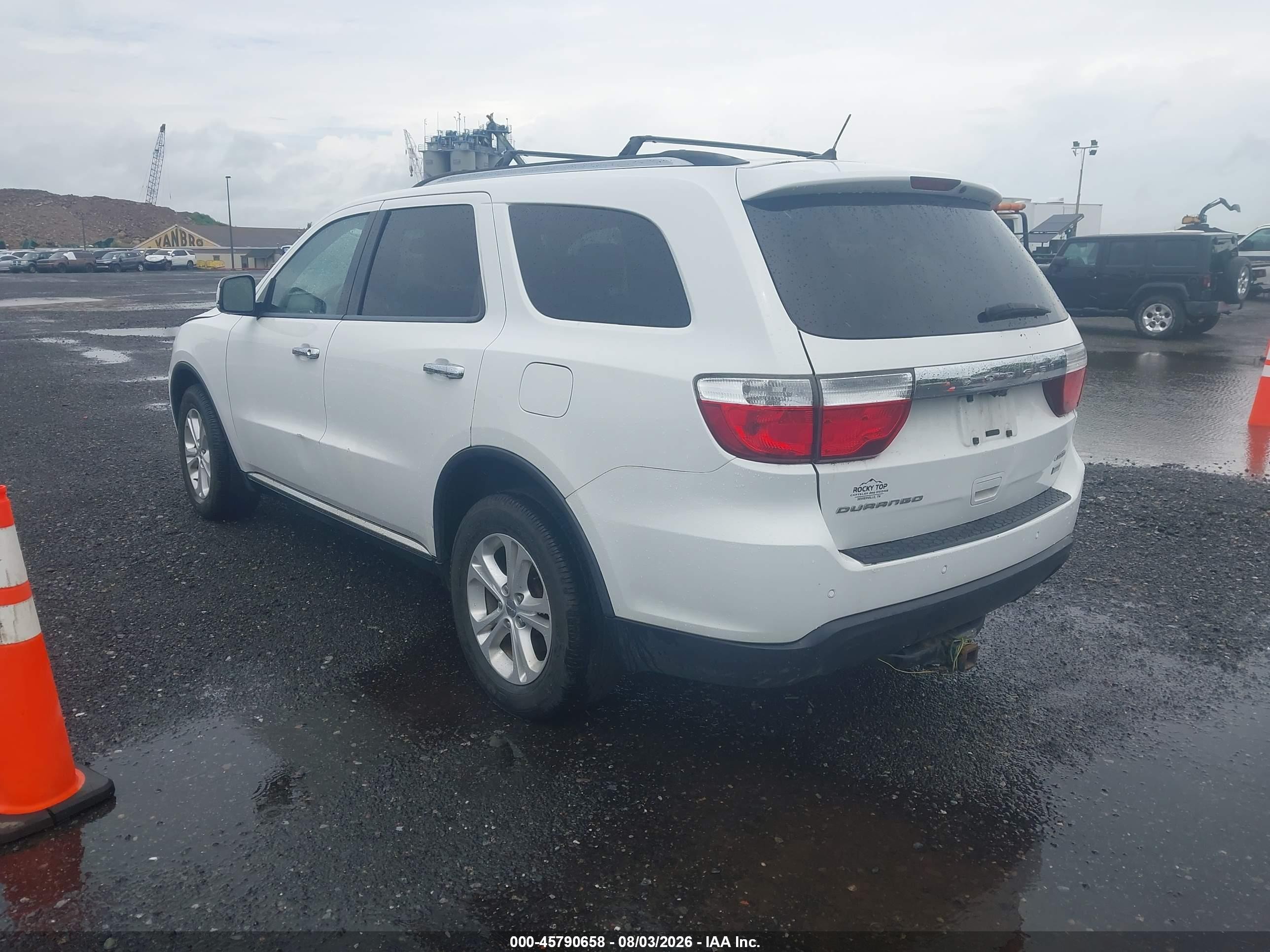 2013 Dodge Durango Crew White vin: 1C4RDHDG6DC547523
