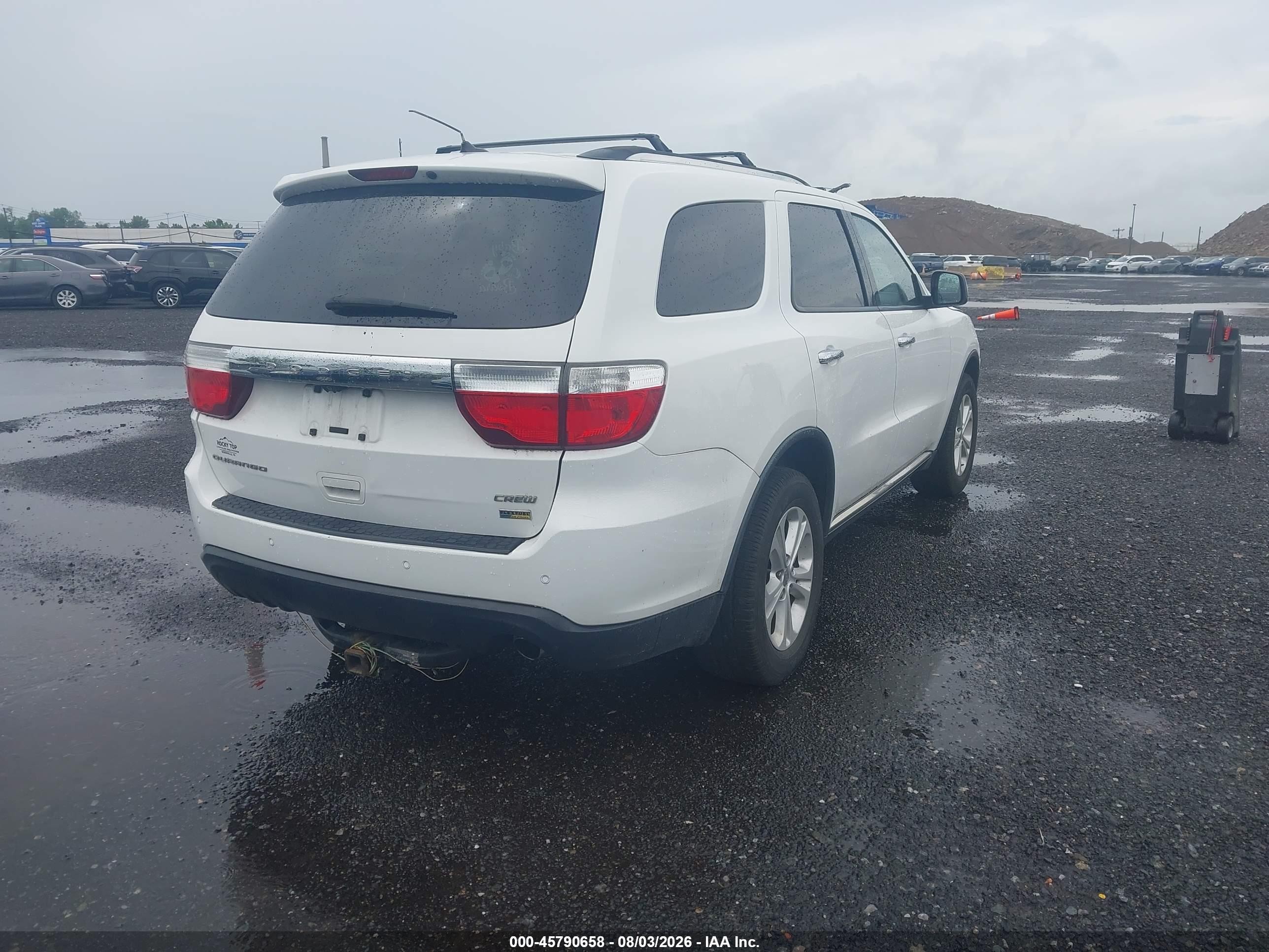 2013 Dodge Durango Crew White vin: 1C4RDHDG6DC547523