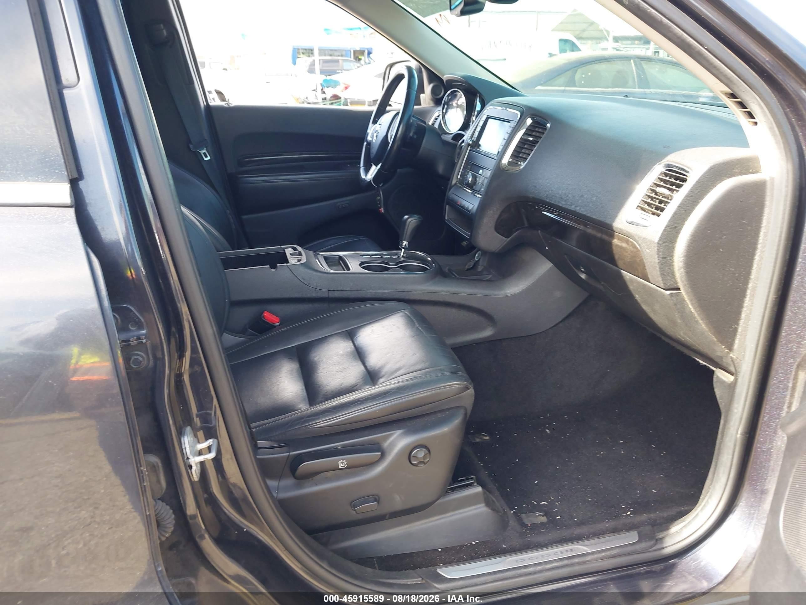 2013 Dodge Durango Crew Black vin: 1C4RDHDG6DC617411