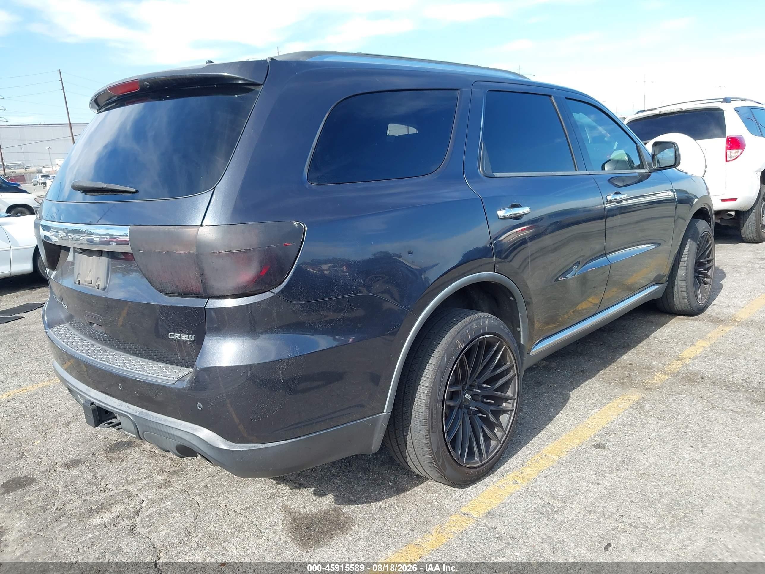2013 Dodge Durango Crew Black vin: 1C4RDHDG6DC617411